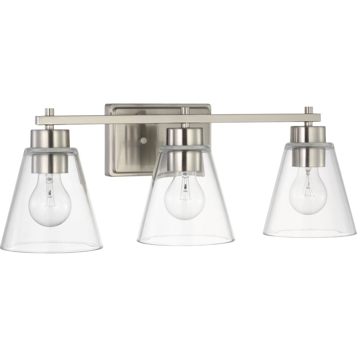 Better Homes and Gardens 22" Modern Dimmable 3-Light Vanity, Silver, Medium Base Bulb, Bathroom Light - Image 9