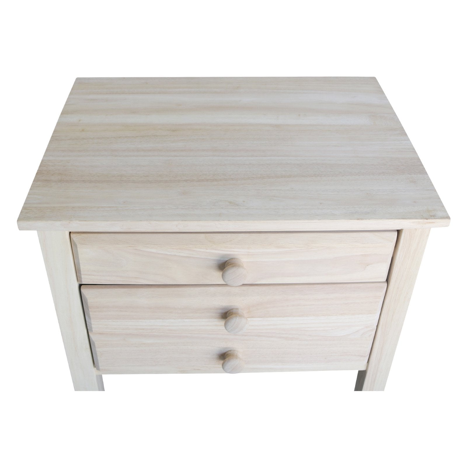 International Concepts Solid Wood Unfinished 3-Drawer Accent Table - Image 9