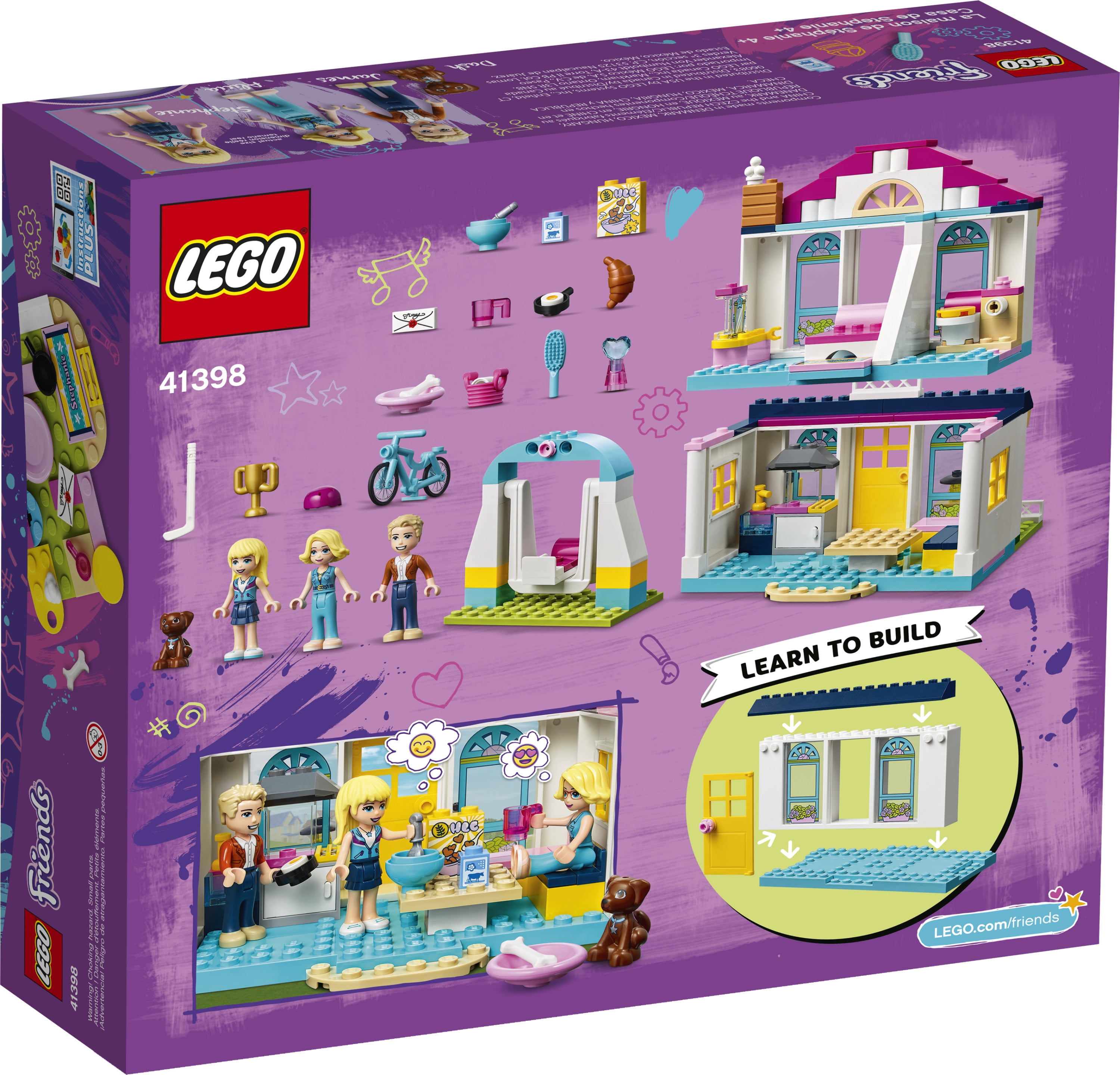 LEGO Friends 4+ Stephanie’s House 41398 Building Toy with Miniature Bike and Mini Toy Dog Figure (170 Pieces) - Image 6
