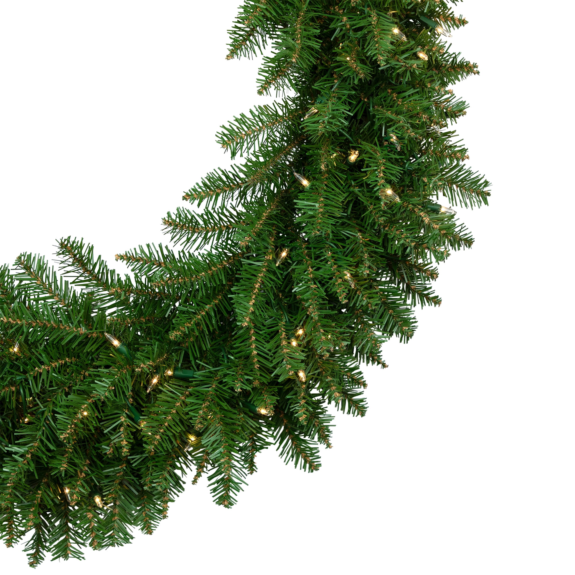 36" Pre-Lit Eastern Pine Artificial Christmas Wreath - Clear Lights - Image 3
