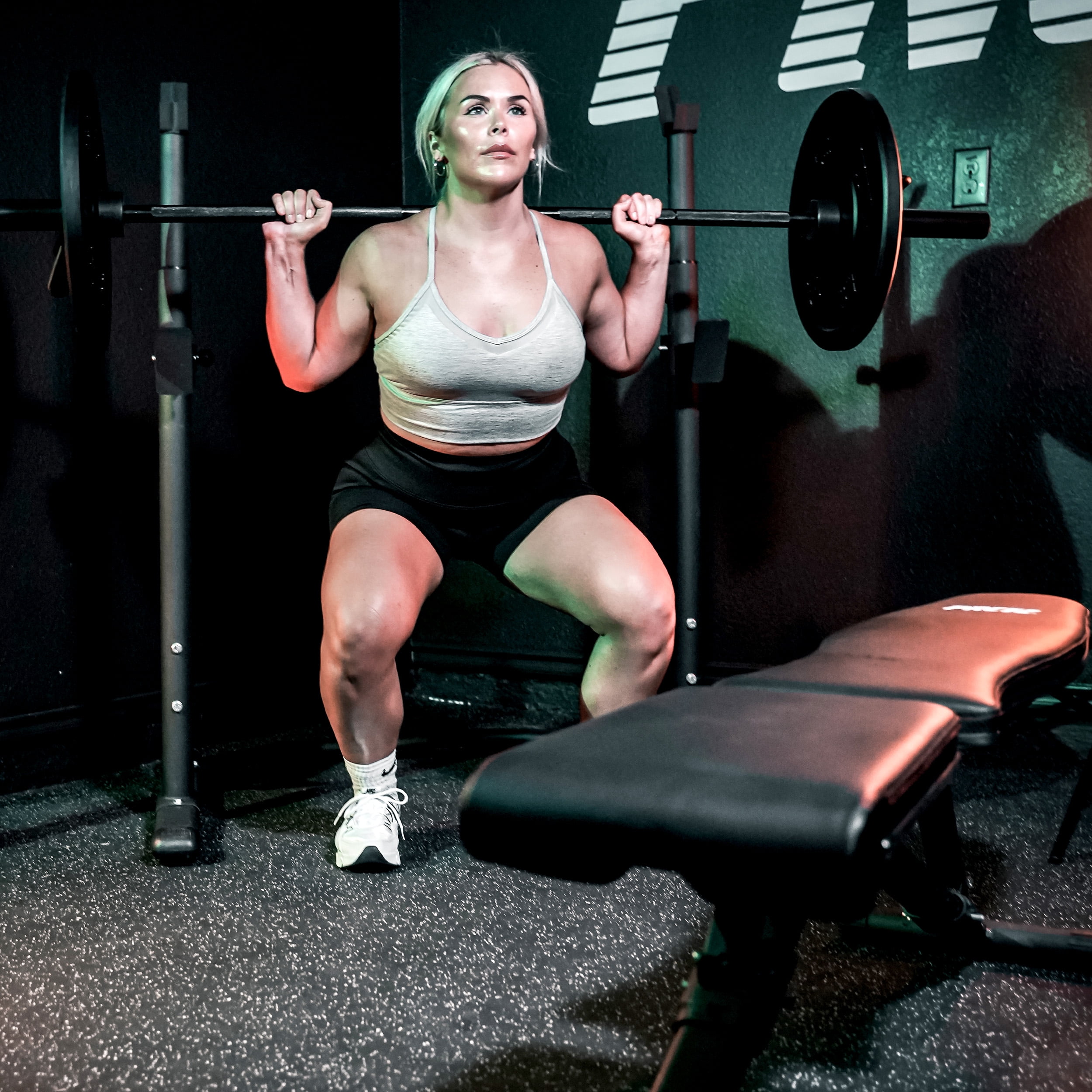 PRCTZ Two-Piece Olympic Weight Bench with Squat Rack, Foldable FID Bench, and Weight Storage - Image 6