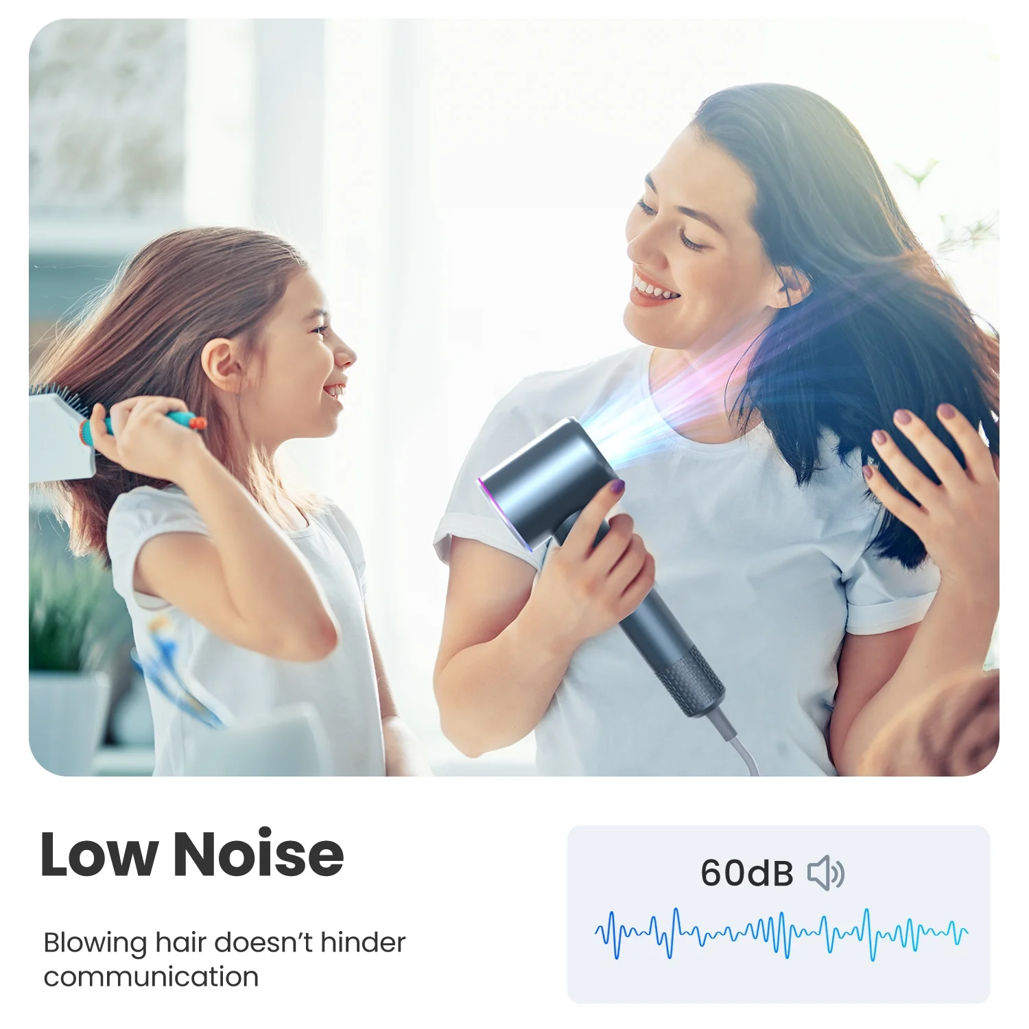 iDOO High Speed Portable Ionic Hair Dryer with Exclusive Hot & Cold Air Cycle Mode for Home Salon Travel - Image 2