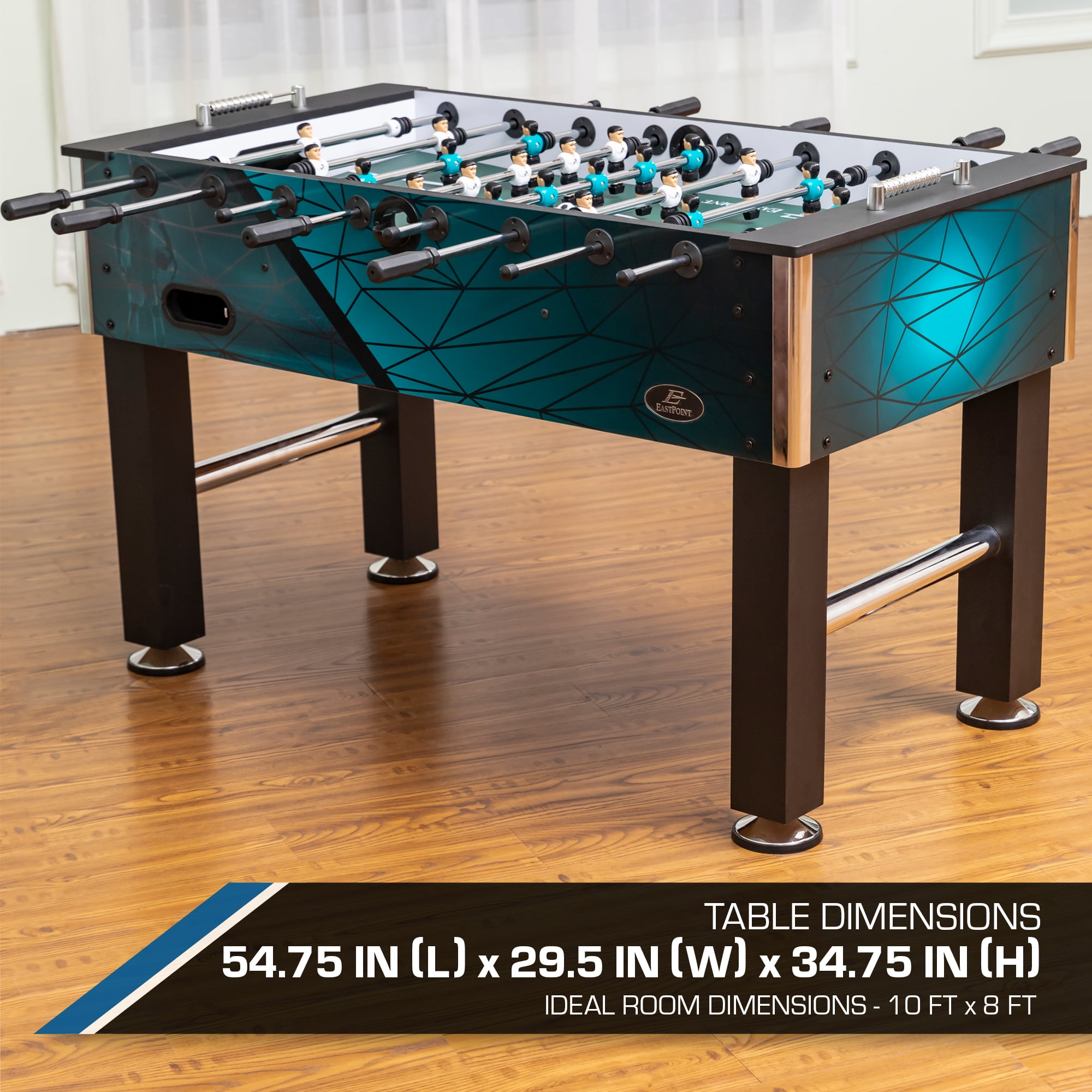EastPoint Sports Levante 54" Official Size Indoor Foosball Table, Blue - Image 3