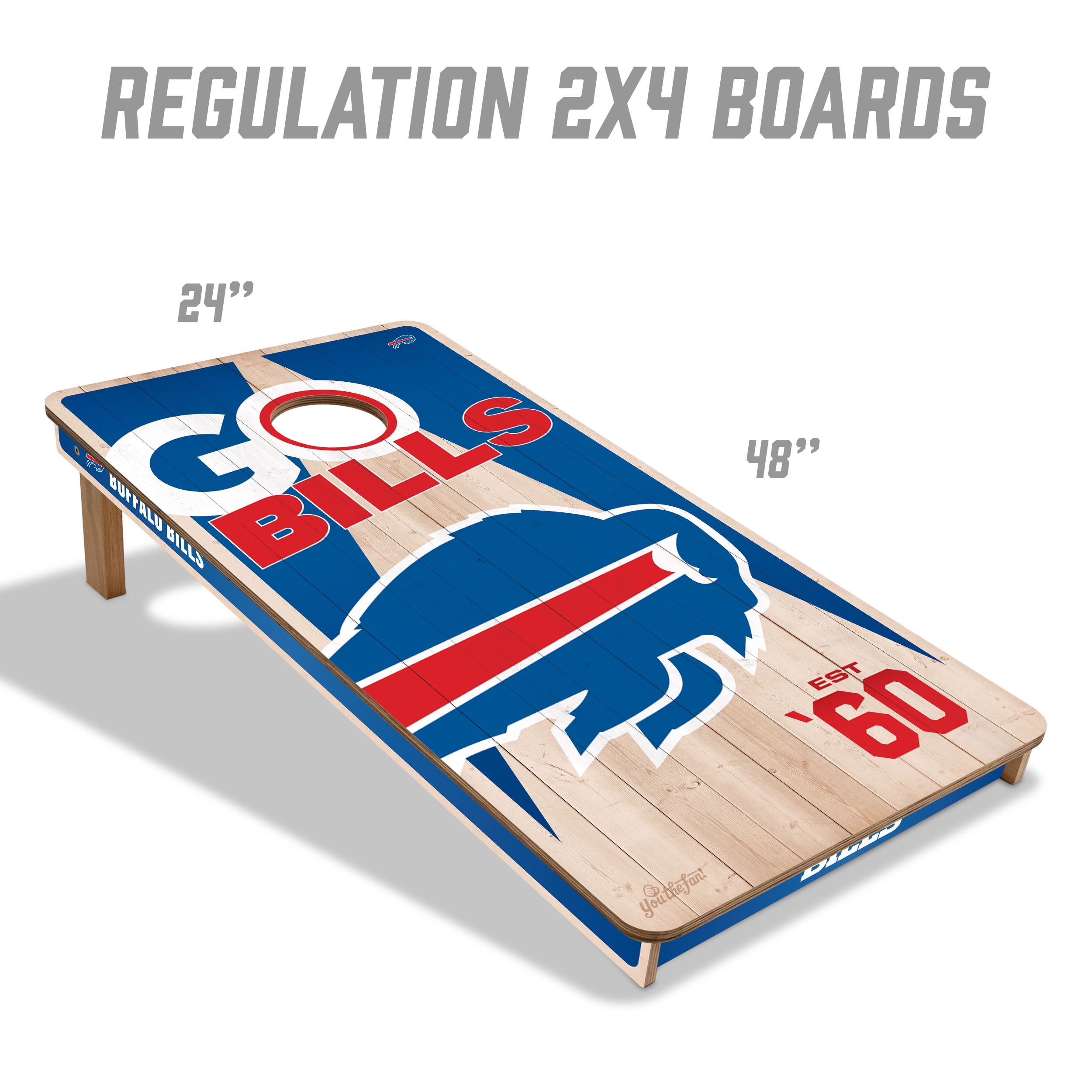 YouTheFan NFL Buffalo Bills 2' x 4' Cornhole Game - Image 3