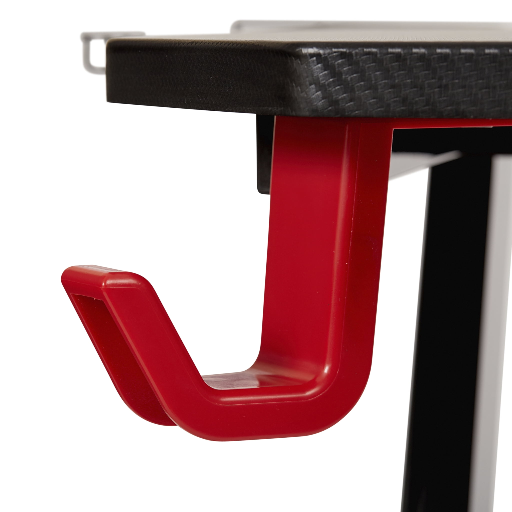 Seville Classics airLIFT Computer Writing Study Desk, Black and Red, 47" Carbon Fiber Z Frame - Image 5