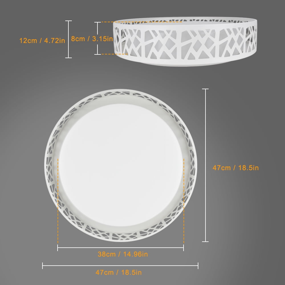 Depuley 18.5" Modern Flush Mount Ceiling Light with Remote White Ceiling Light for Dining Room Bedroom, 3 Color Changeable Timing - Image 5