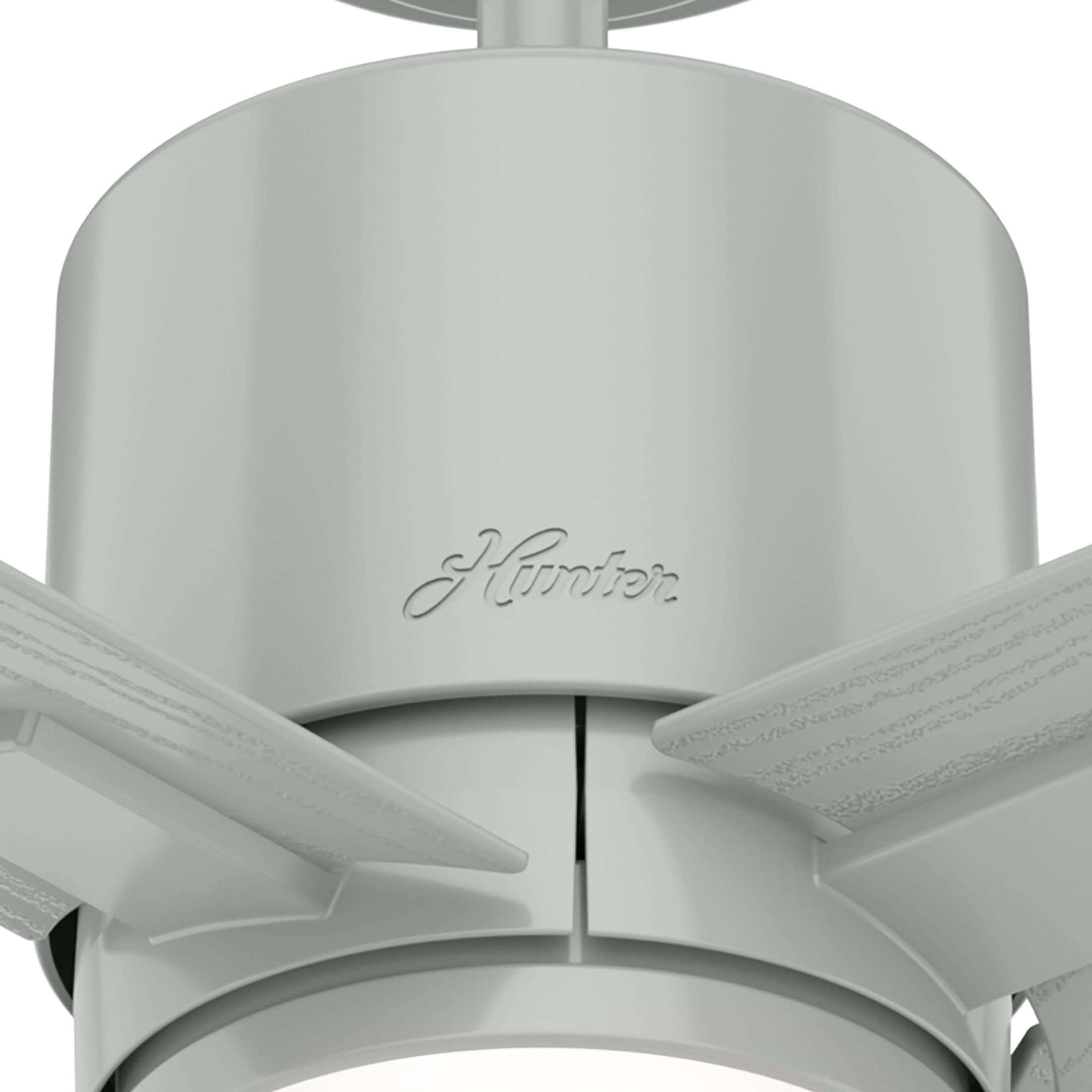 Hunter - Visalia Indoor/Outdoor Ceiling Fan With Light, Remote, 52-inch, Quartz Grey, Casual-style, 4-speed WhisperWind Motor, 50595, for porches, patios, sunrooms, bathrooms - Image 8