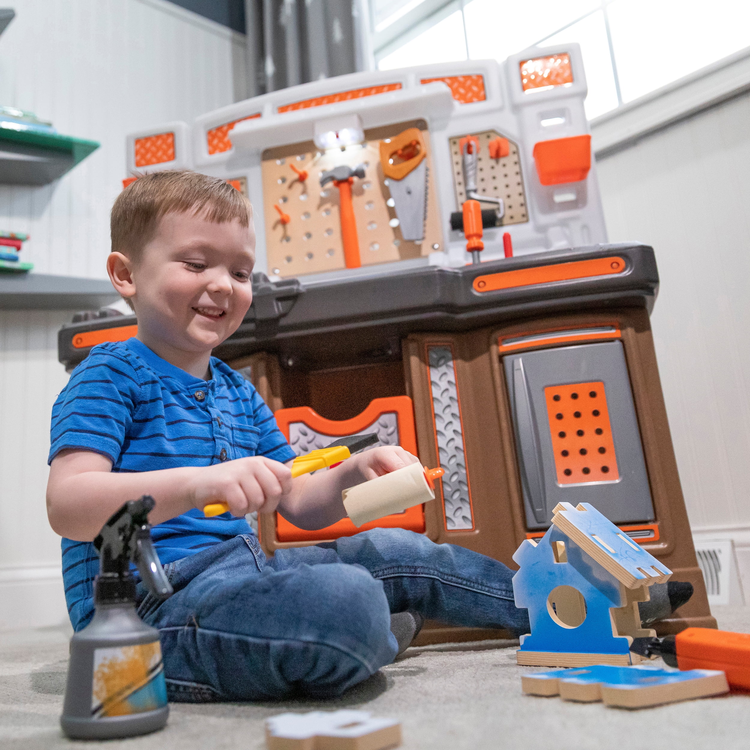 Step2 Big Builders Pro Workshop Multicolor Tool Bench, 27.50" x 34", 19 lb - Image 40