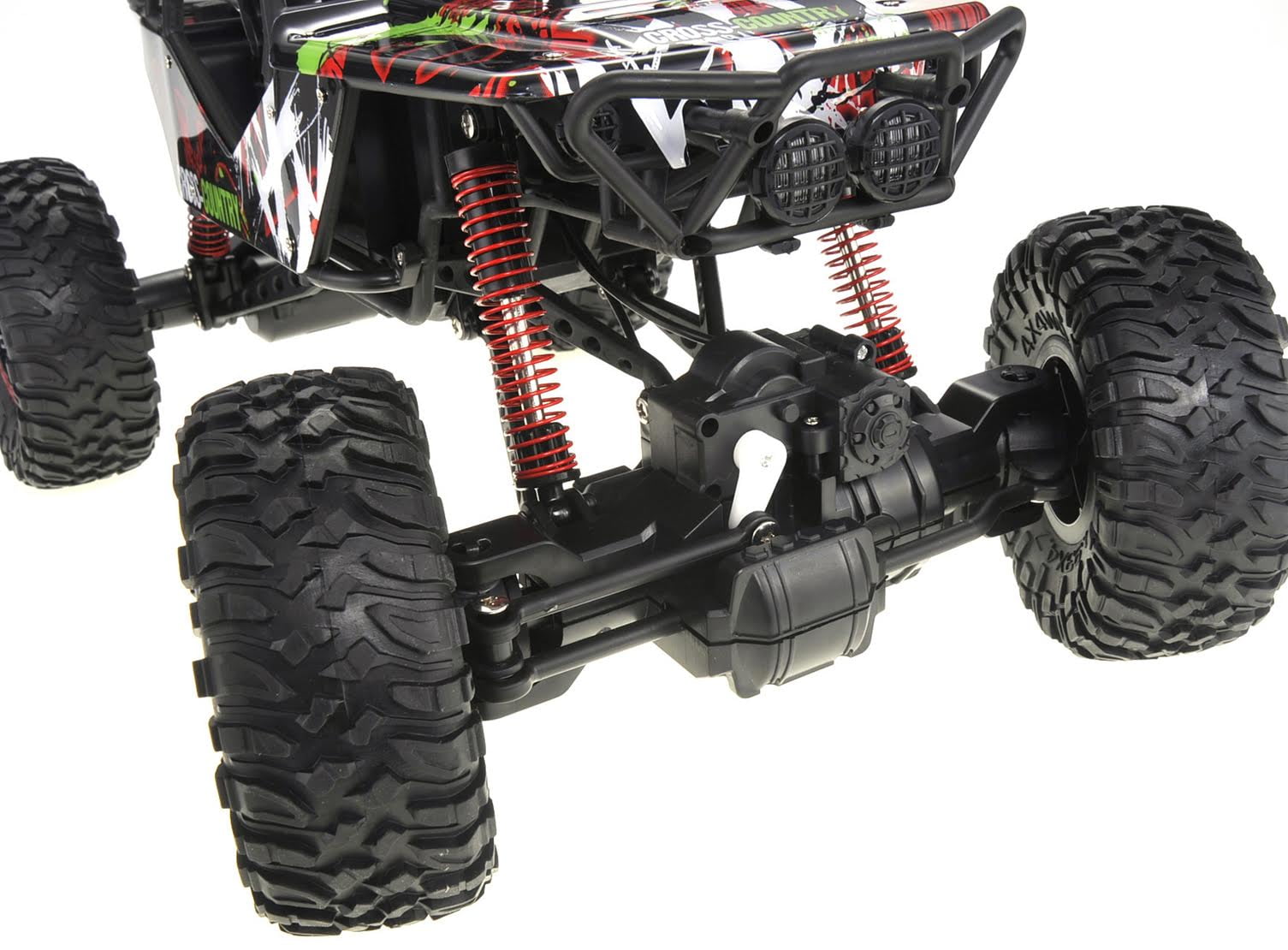 Wonder Wheels 1:10 RC Remote Control 2.4G 4WD Rally Rock Crawler Car - Red - Image 7