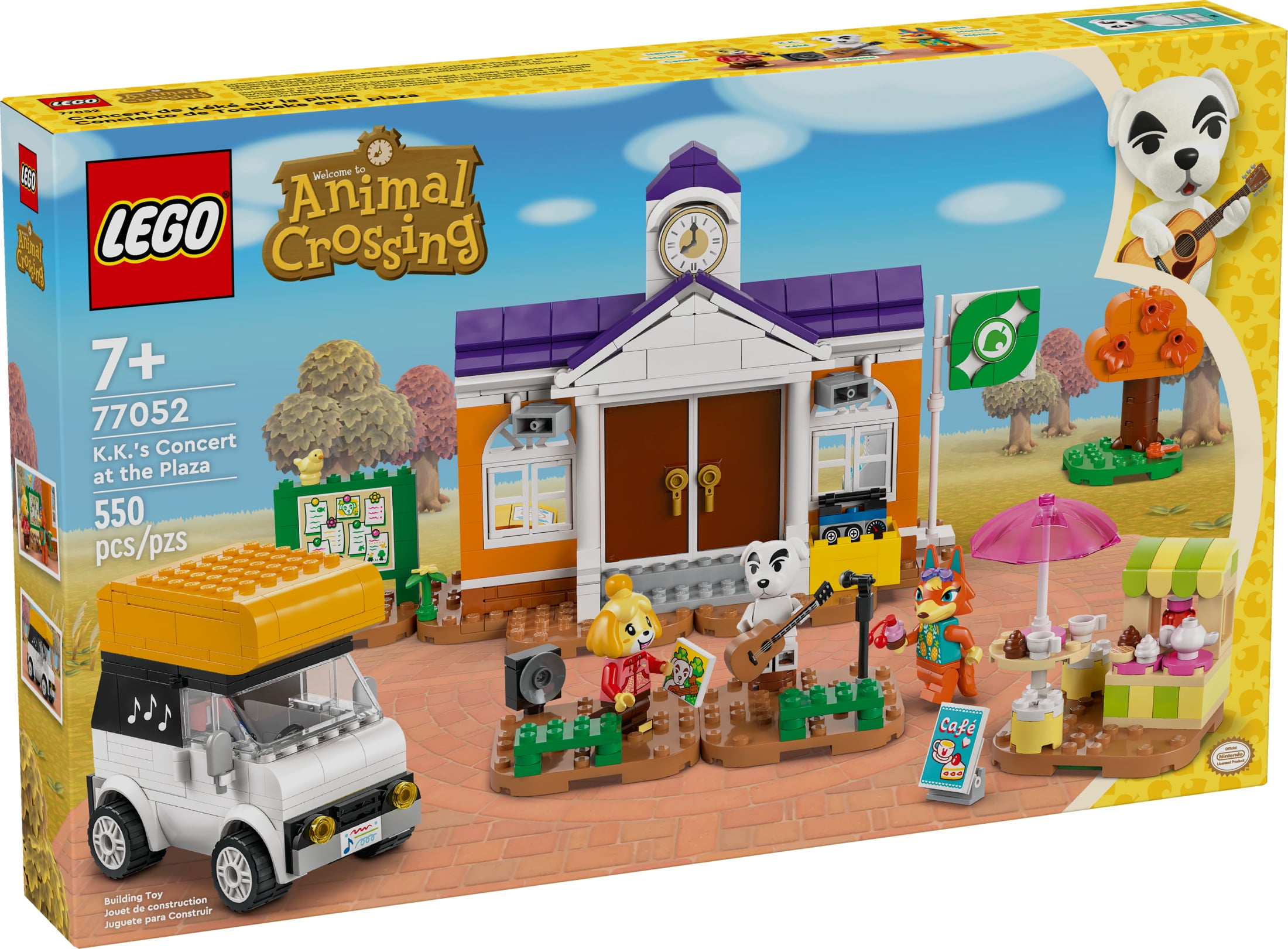 LEGO Animal Crossing K.K.’s Concert in the Plaza Building Set with a Café, Car Toy and Stage, 77052 - Image 6