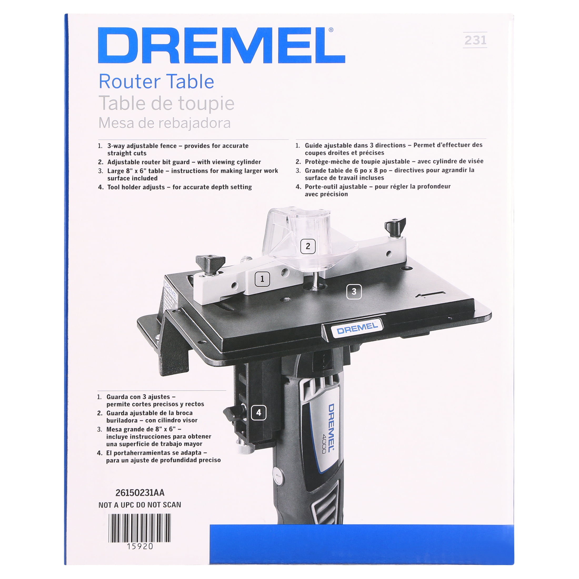 Dremel 231 Rotary Tool Shaper/Router Table to Sand, Edge, Groove, and Slot Wood - Image 7