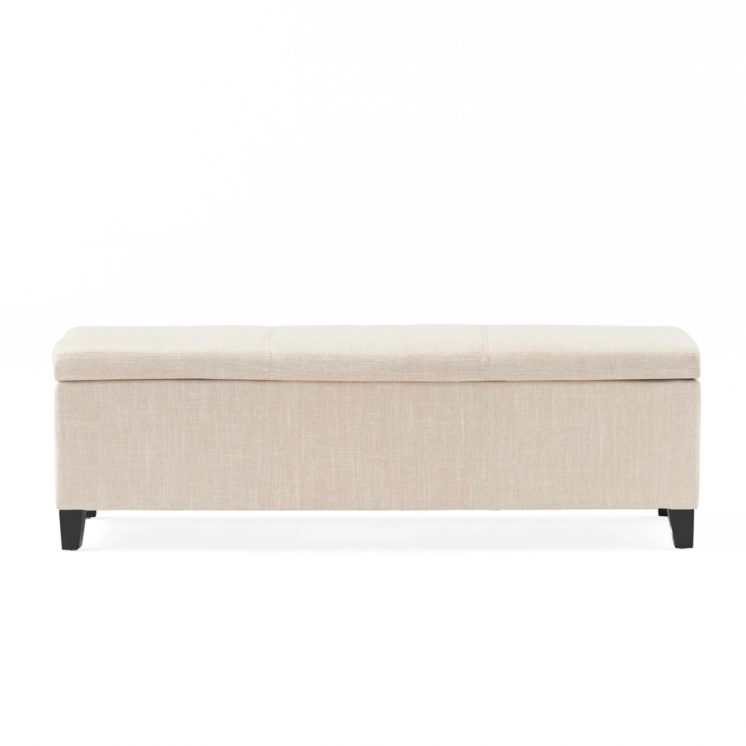 Noble House James Fabric Storage Ottoman, Light Beige - Image 8