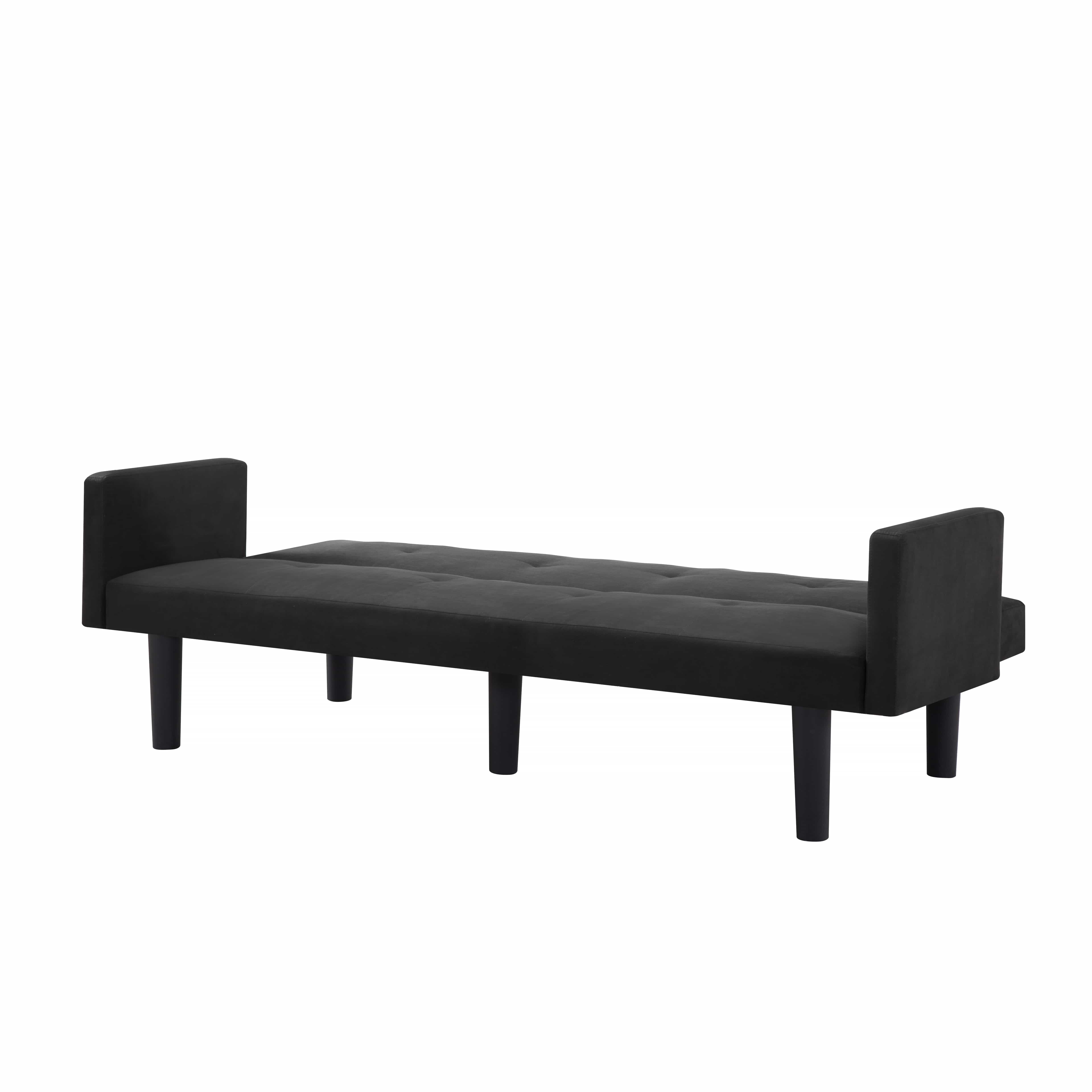 BSHTI 74.8” Futon Sofa Bed,Dark Gray Faux Suede Upholstered,Twin Size Convertible Sofa,3 Adjustable Backrest Positions,Home,Office,and Guest Room - Image 10