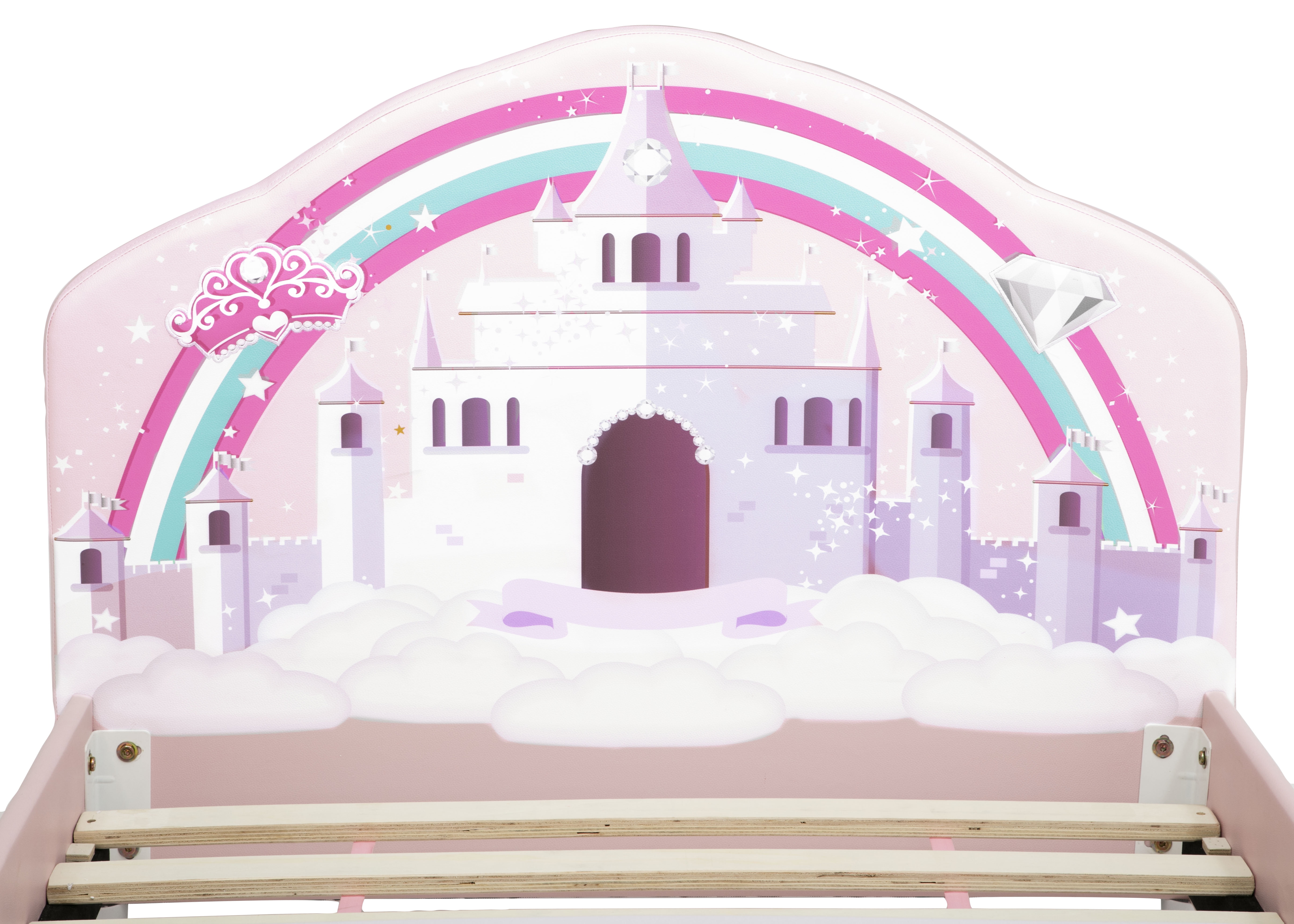 Delta Children Princess Upholstered Twin Bed, Pink - Image 5