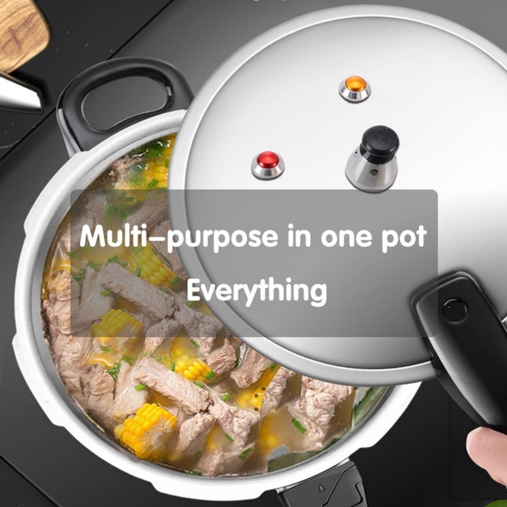 Tyethy Aluminum Pressure Cooker Nonstick 9L Pressure Canner with One-Hand Operating Safty Lid, Explosion-Proof Fast Cooking Pressure Cooker Cookware - Image 7