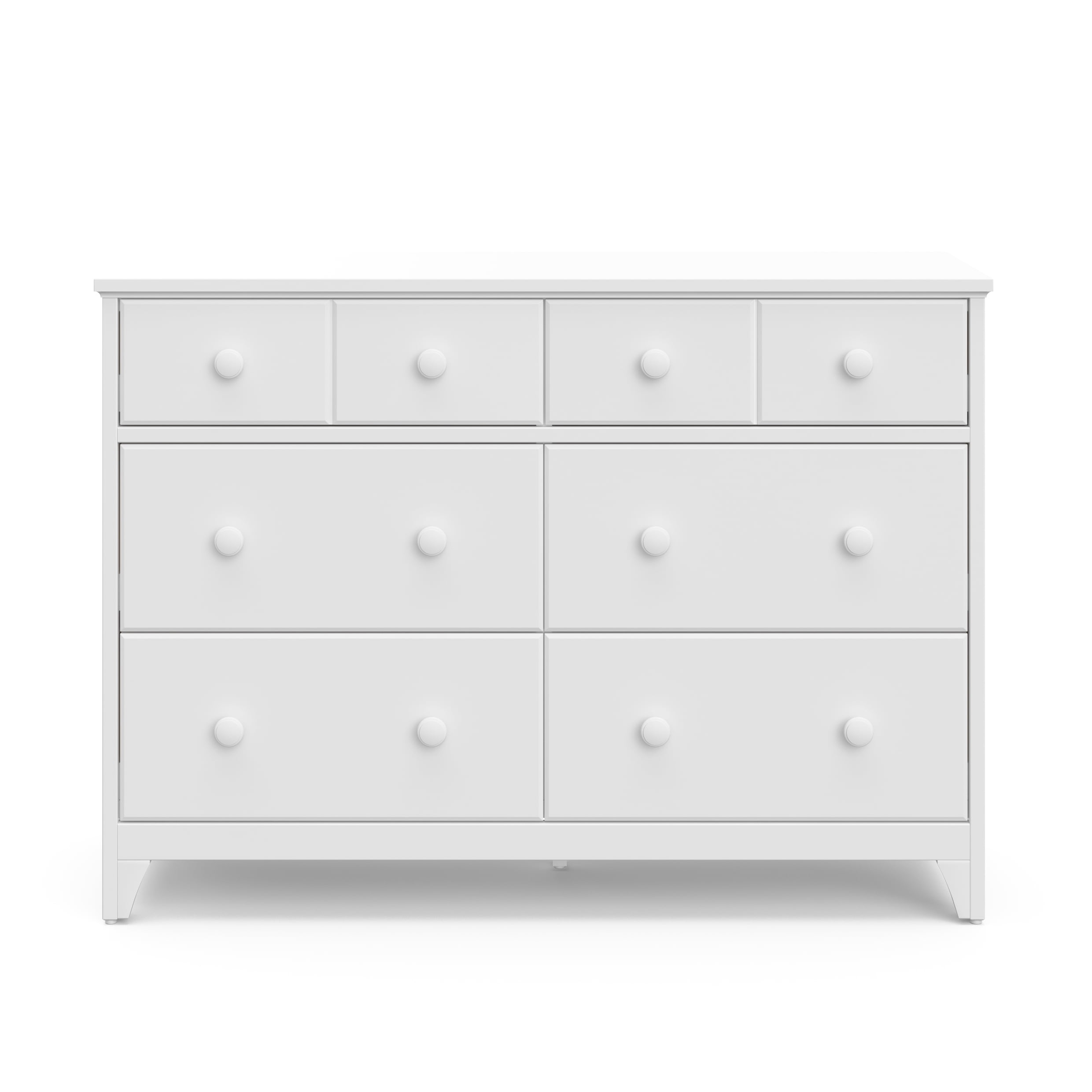 Storkcraft Moss 6 Drawer Nursery Double Dresser, White - Image 14