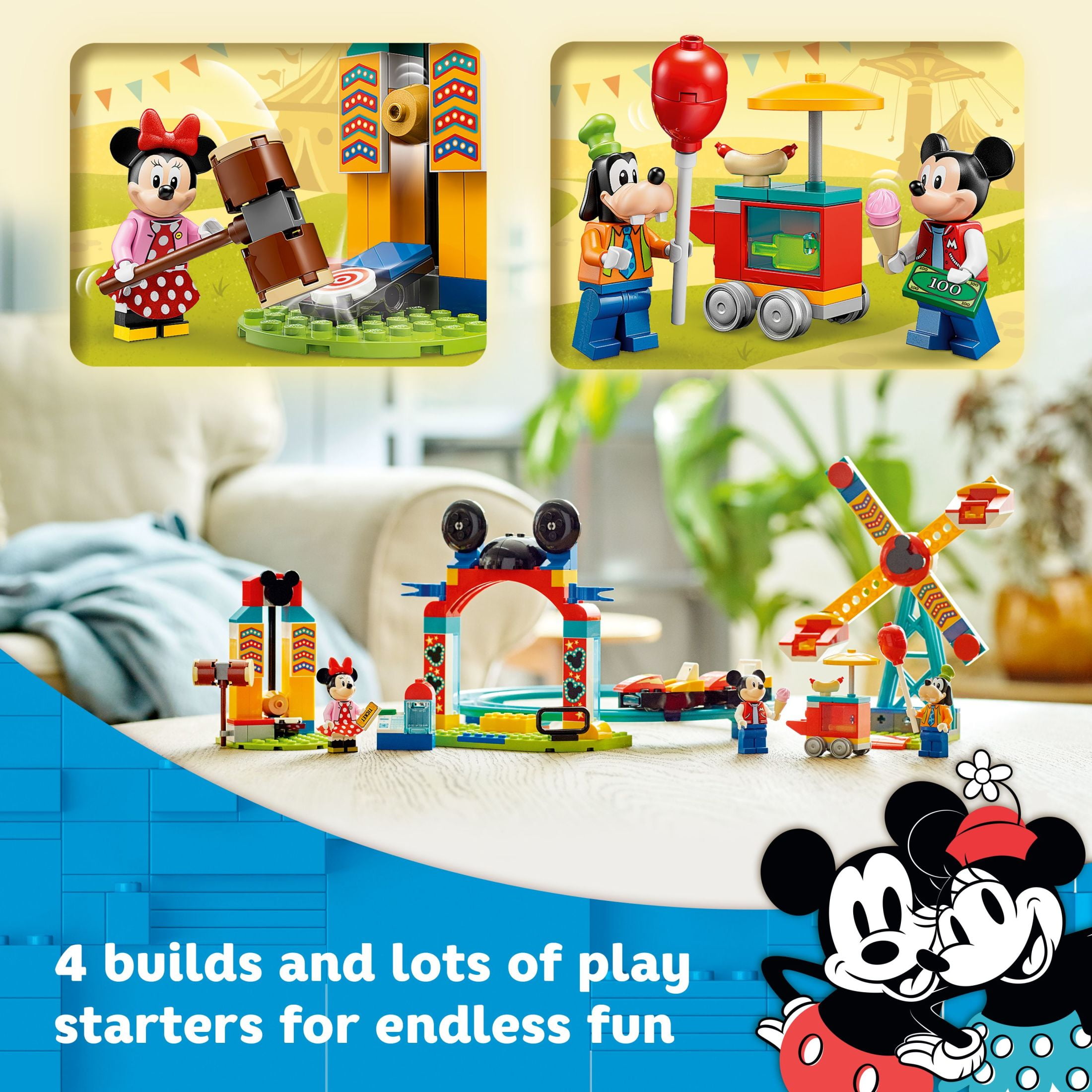 LEGO Disney Mickey and Friends – Mickey, Minnie and Goofy’s Fairground Fun Toy Set Set 10778 - Image 3