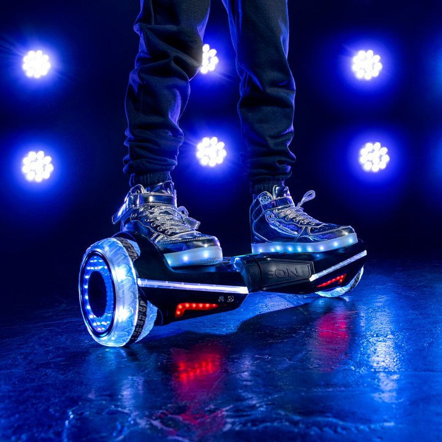 Jetson Rave Hoverboard, Purple, Bluetooth Speaker, Customizable LED Light-up Wheels, 12+ - Image 6