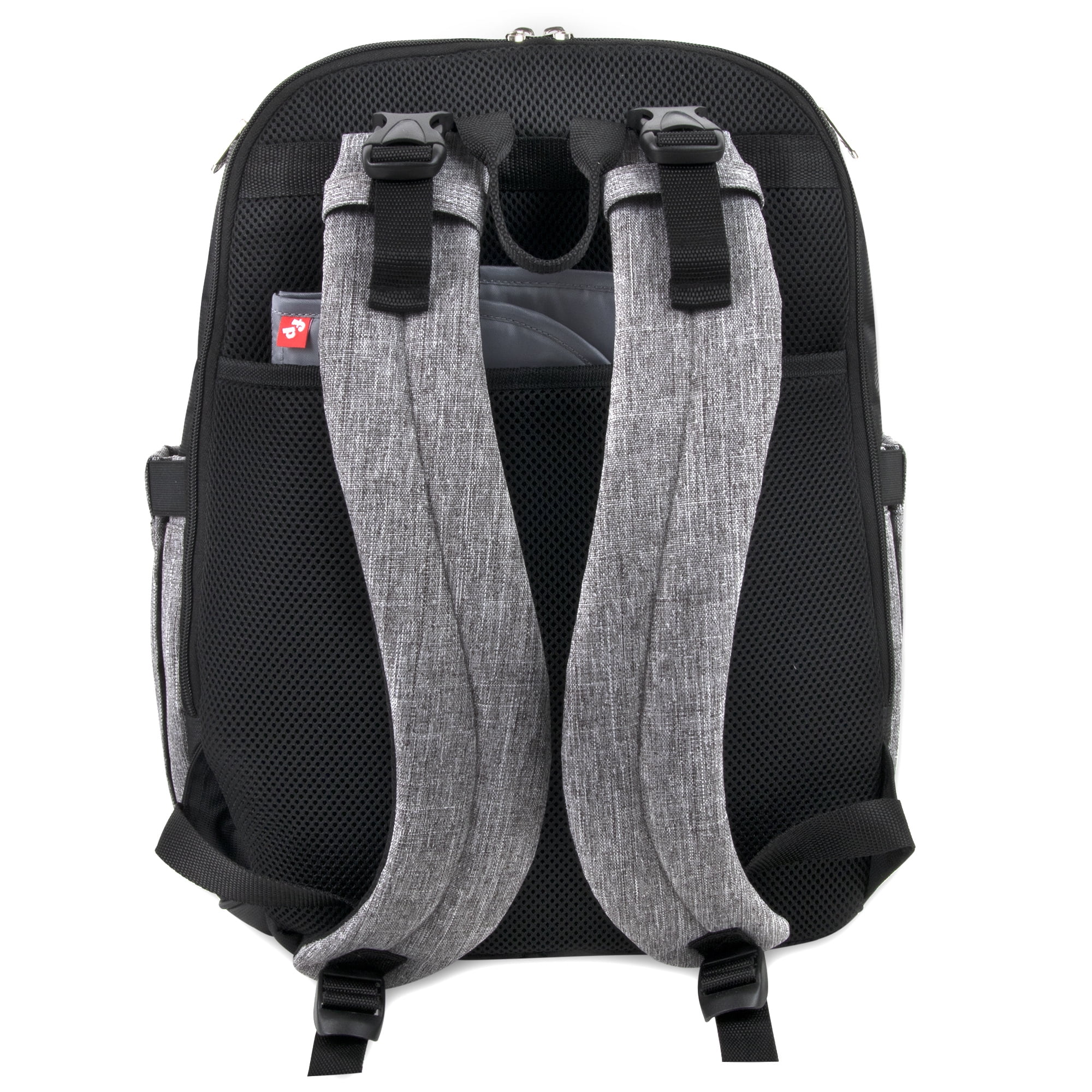 Fisher-Price Large Multi-Pocket Multifunction Kaden Baby Essentials Travel Diaper Bag Backpack for Infant Boys & Girls with Changing Pad, Pacifier Pocket and Stroller Hooks in Unisex Gray & Black - Image 6