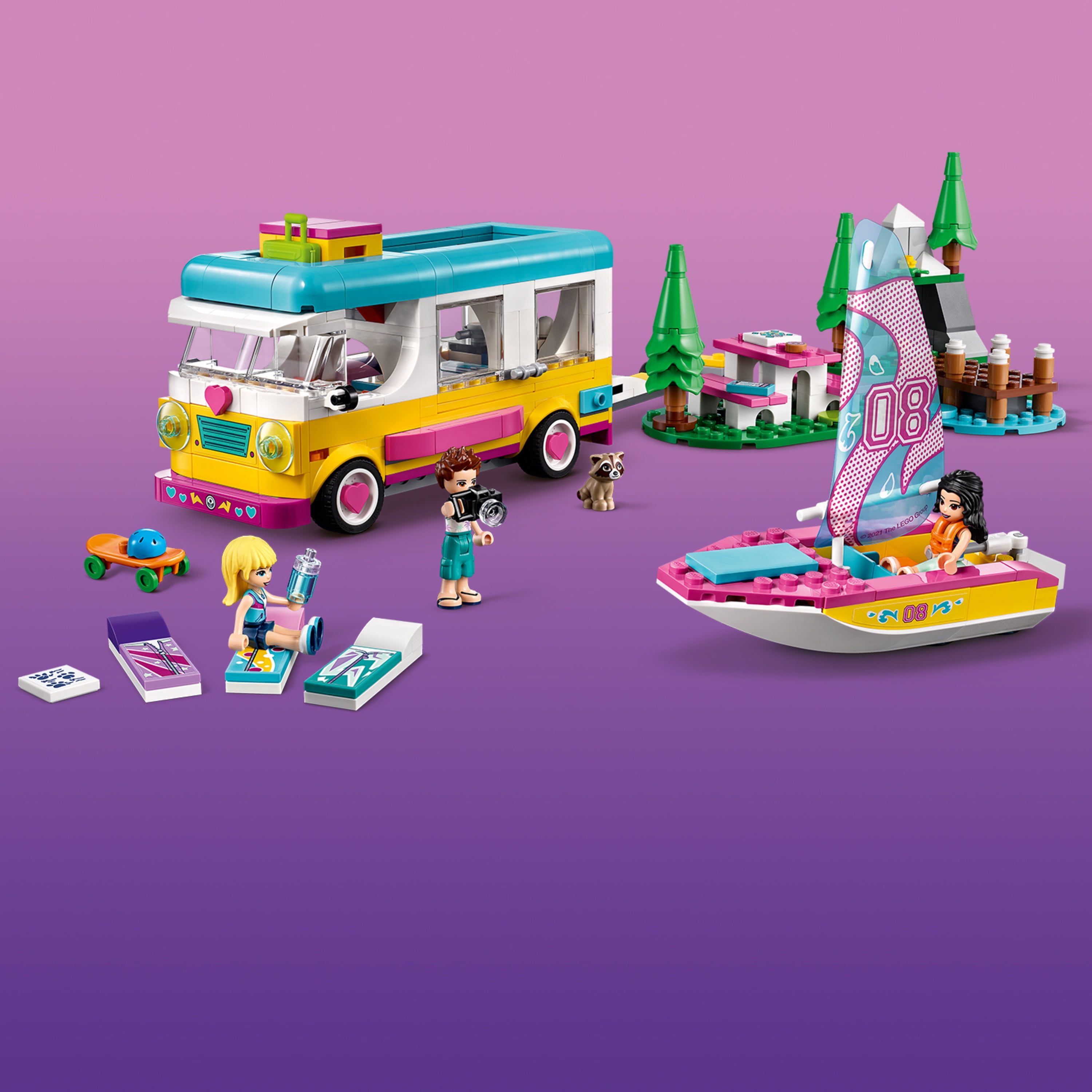 LEGO Friends Forest Camper Van and Sailboat 41681 - Image 3