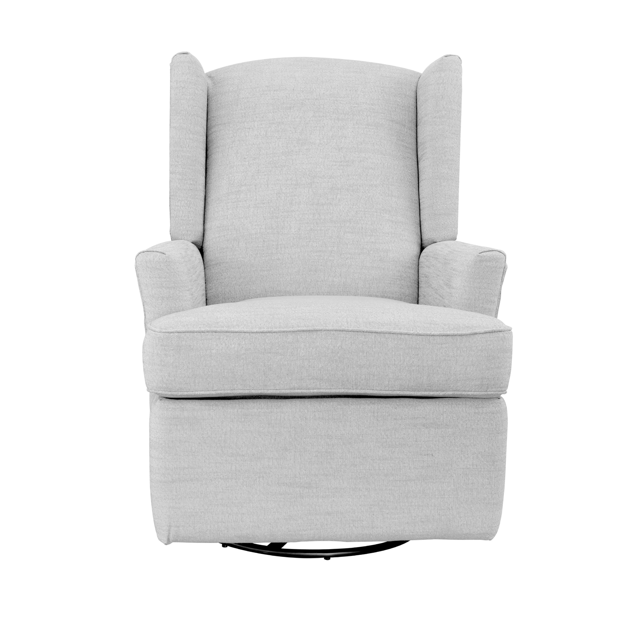 Second Story Home Hemingway Upholstered Wingback Swivel Gliding Recliner- Gray - Image 2
