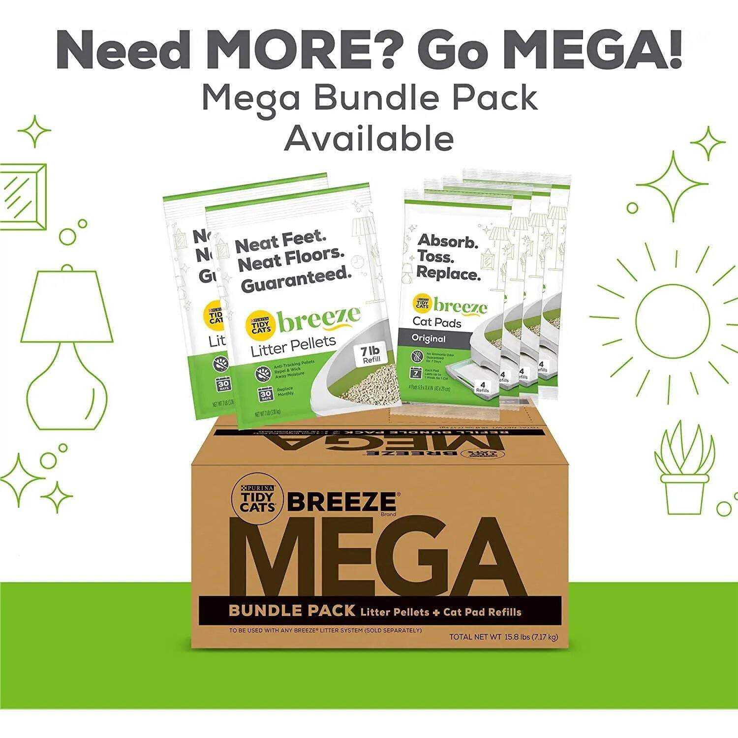 (4 pack) Purina Tidy Cats Breeze Unscented 99.9 Percent Dust Free, Multi Cat, Zeolite Pellet Cat Litter Refill - Image 8