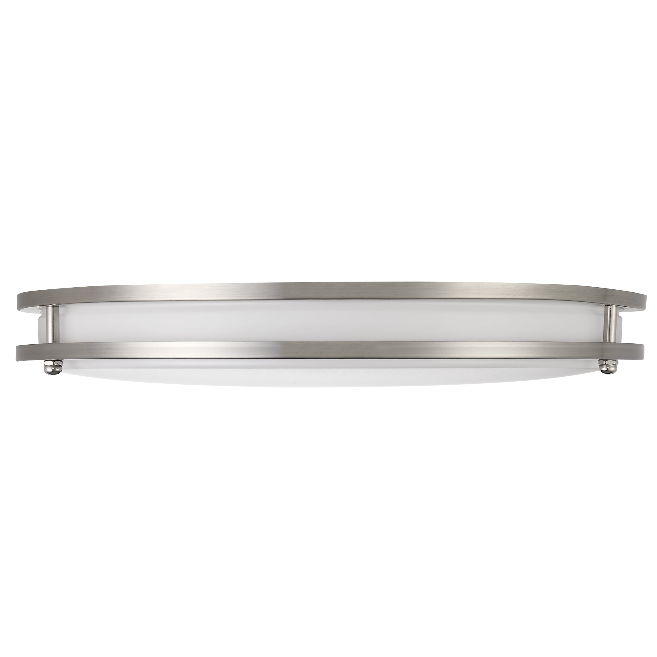 Maxxima Luvoni 14 in. Smart WiFi LED Ceiling Light - Dual Ring Satin Nickel 1600 Lumens Dimmable Flush Mount, CCT Selectable 2700K-6000K, Google Assistant and Alexa Compatible for Living Room Lighting - Image 2
