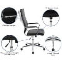 Flash Furniture Hansel Leather Soft High Back Swivel Office Desk Chair, Black - Image 15