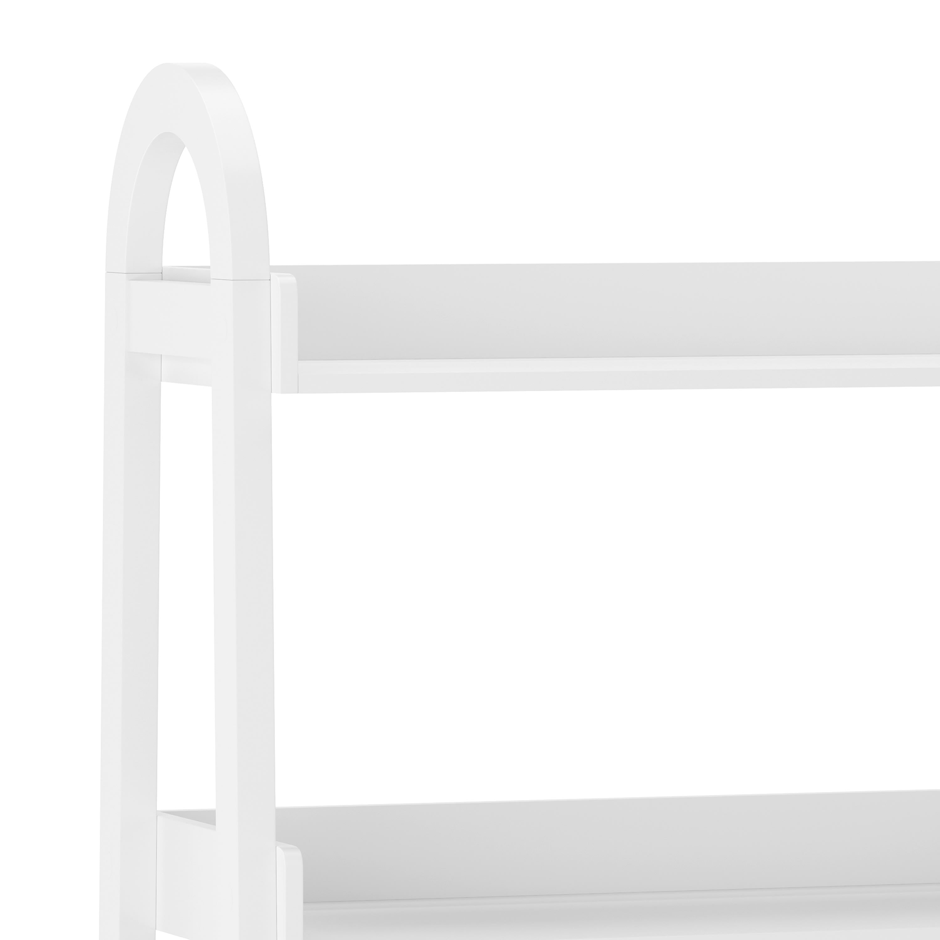 Buzz & Bloom Kids Open-Style Engineered Wood Bookshelf with 3 Shelves and Bottom Storage Bin, White - Image 10