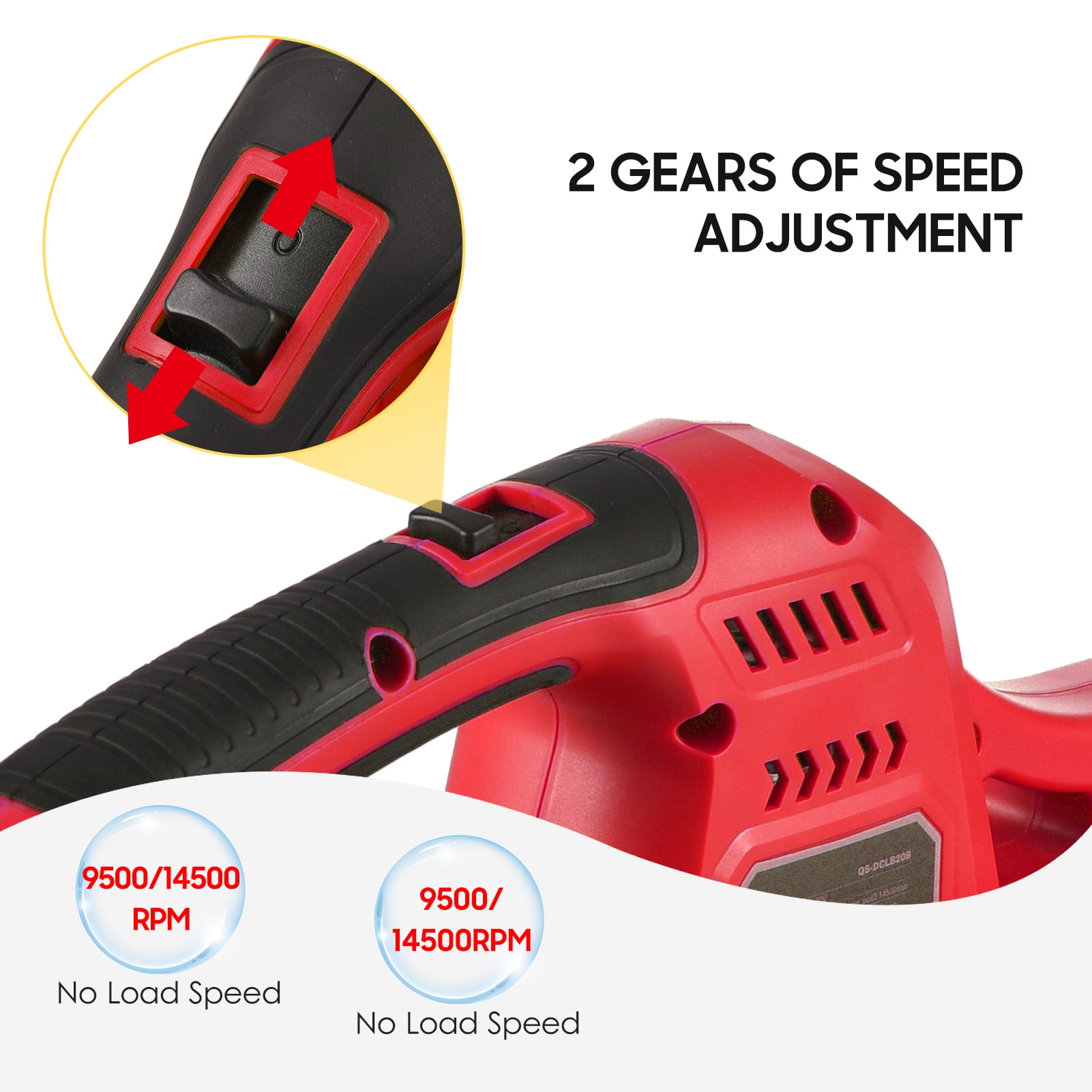 Geevorks Cordless 130 MPH at 200 CFM 20V Battery Powered Handheld Leaf Blower & Vacuum - Image 6