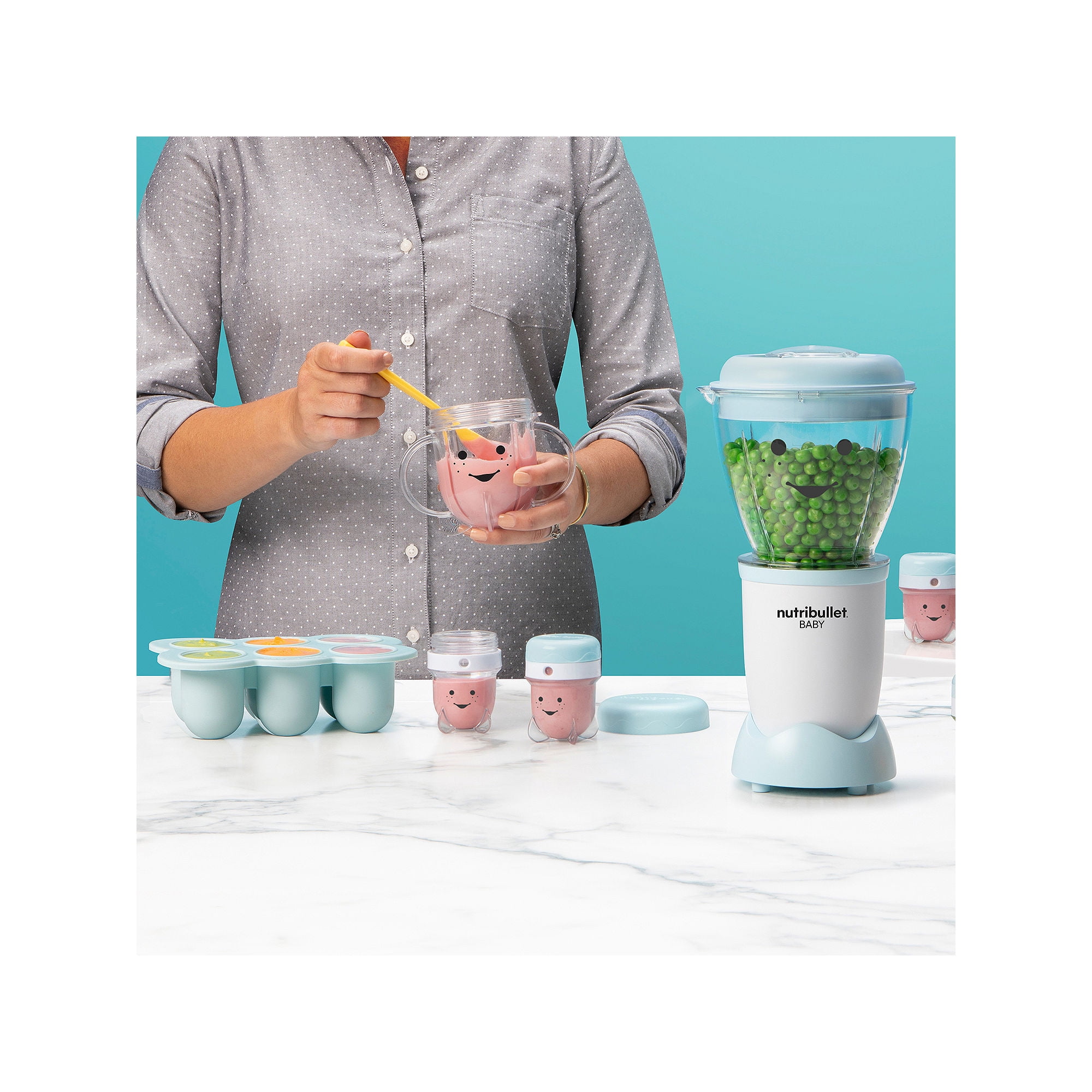 NutriBullet Baby Food Blender, 32-oz, Blue, NBY-50100 - Image 6