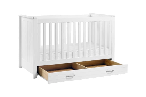 DaVinci Asher 3-in-1 Convertible Crib with Toddler Bed Conversion Kit in White Finish - Image 5