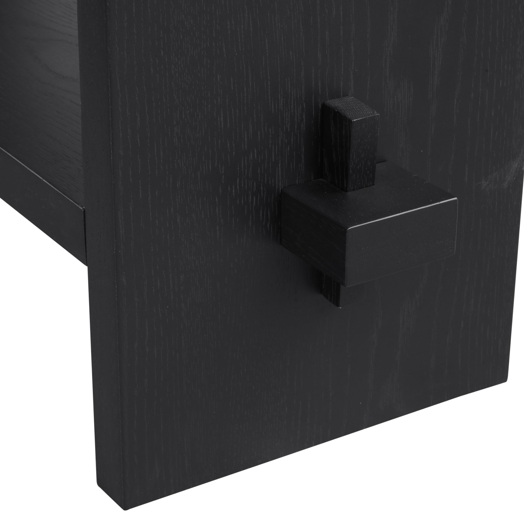 Nathan James Virgo Farmhouse Console Table, Open Storage 2-Tier Behind the Sofa Table, Entryway Accent Table, Reclaimed Black Oak - Image 4