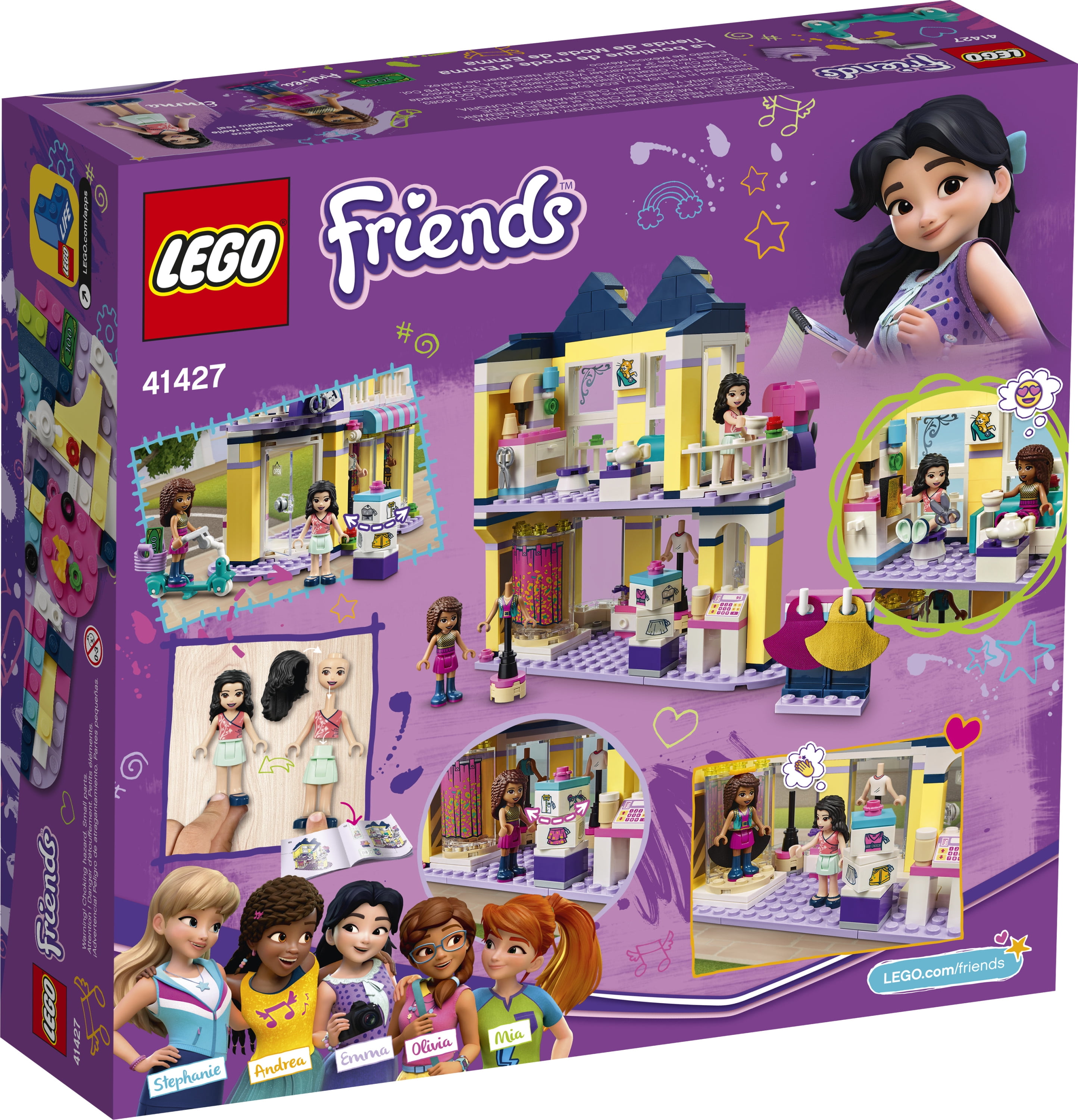 LEGO Friends Emma’s Fashion Shop Building Toy for Kids 41427 Playset Comes with Fashion Designer Mini-Dolls (343 Pieces) - Image 5