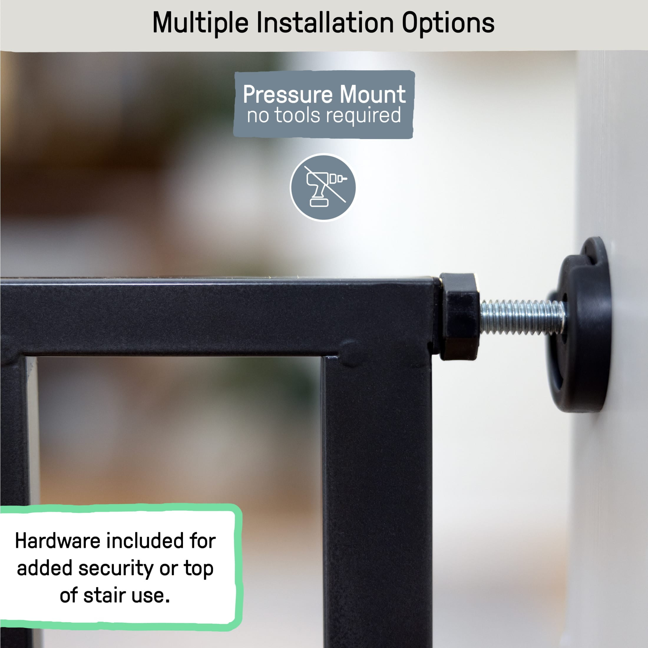Ingenuity Thruway 60XW Series Pet and Baby Gate, Honey Oak Stained Wood and Metal, Openings from 30-60" Wide, Ages 6-24 Months - Image 2