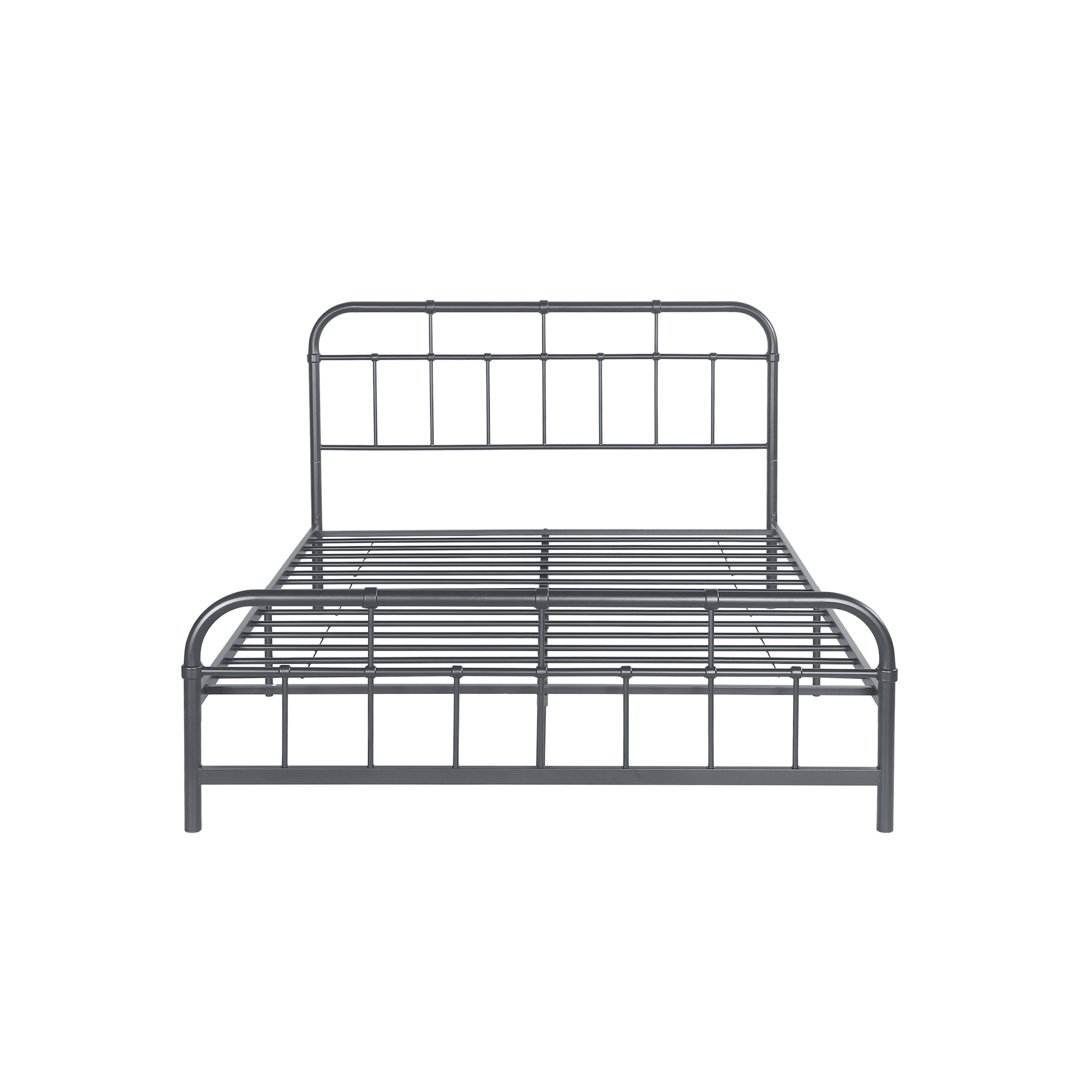 Noble House Khari Industrial Style Queen-Size Iron Minimal Bed Frame, Charcoal Gray - Image 3