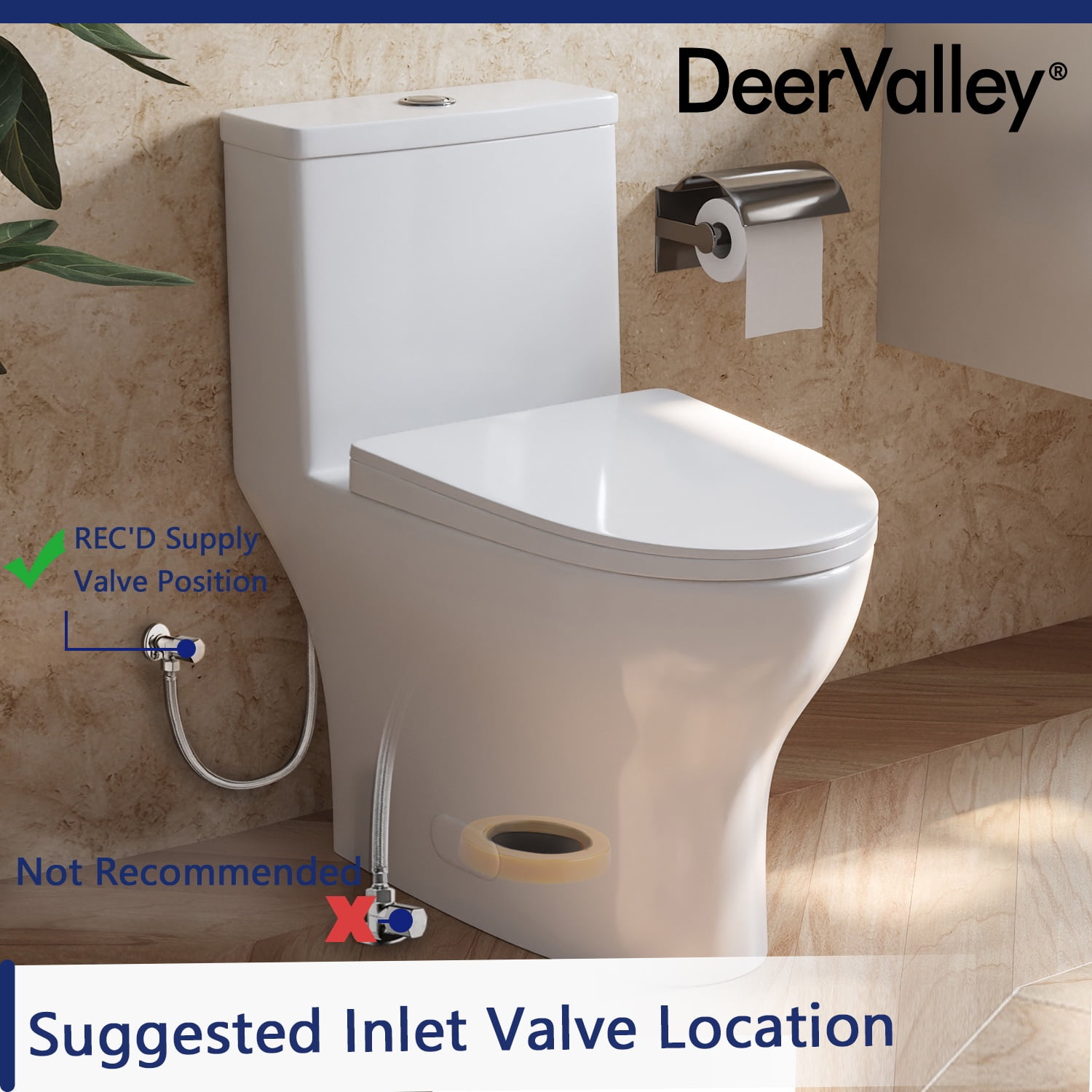 DV-1F0073 Ally Bathroom Toielt, One-Piece Toielt Dual-Flush Elongated Floor Mounted Toilet with White Glazed Surface(Seat Included) - Image 13