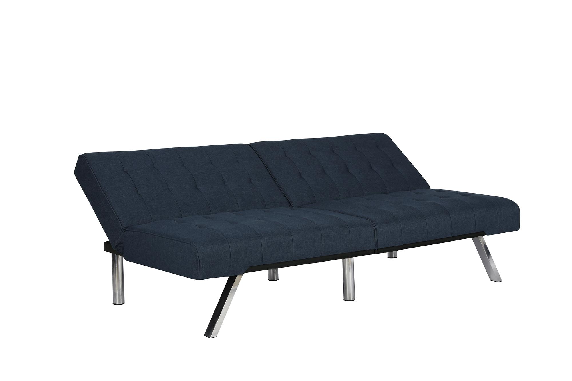 DHP Emily Convertible Futon, Navy Blue Linen - Image 8