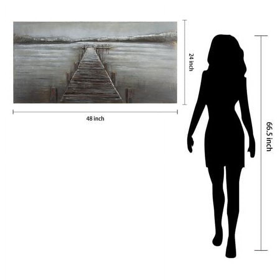 Empire Art Direct PMO-140127-4824 Primo Mixed Media Hand Painted Iron Wall Sculpture - Pier - Image 4