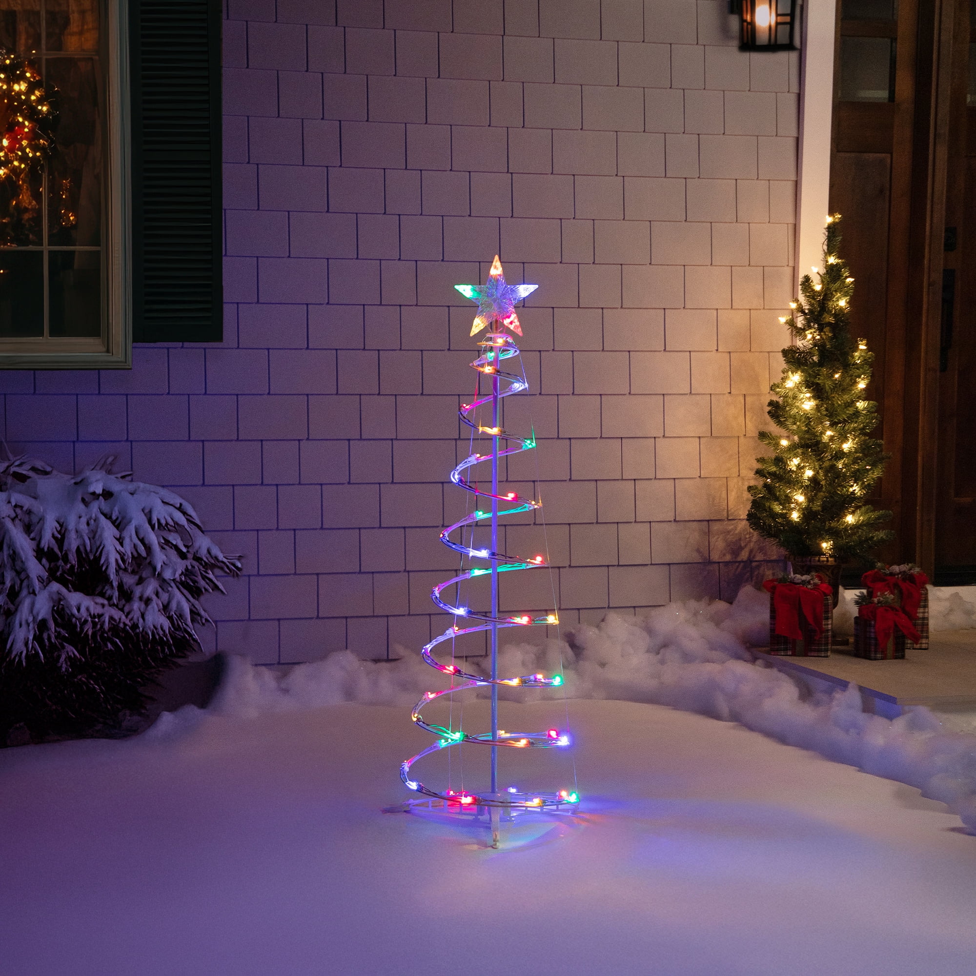 Northlight LED Lighted Spiral Outdoor Christmas Tree - 4' - Multi Lights - Image 5
