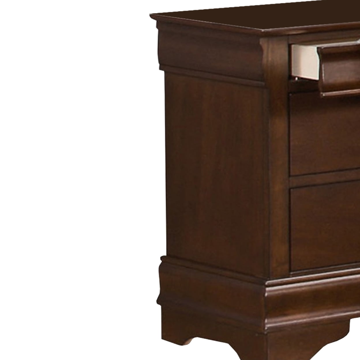 Lexicon Abbeville 3-Drawers Traditional Wood Nightstand in Brown Cherry - Image 5
