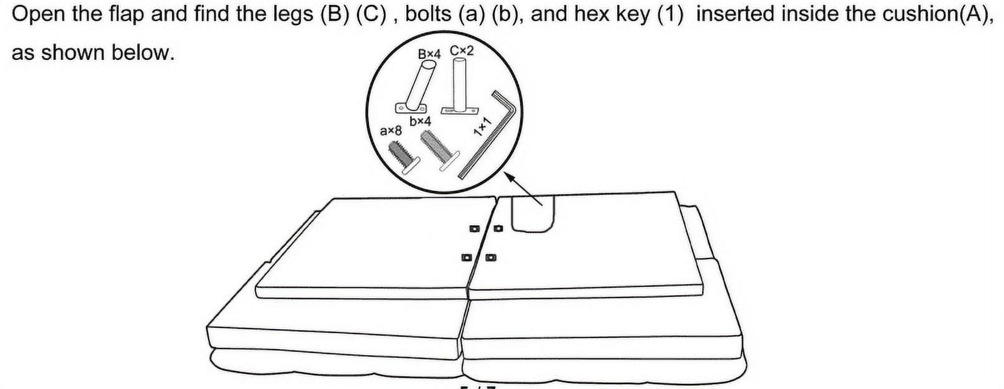 Mainstays Memory Foam Futon with 72",Black - Image 9
