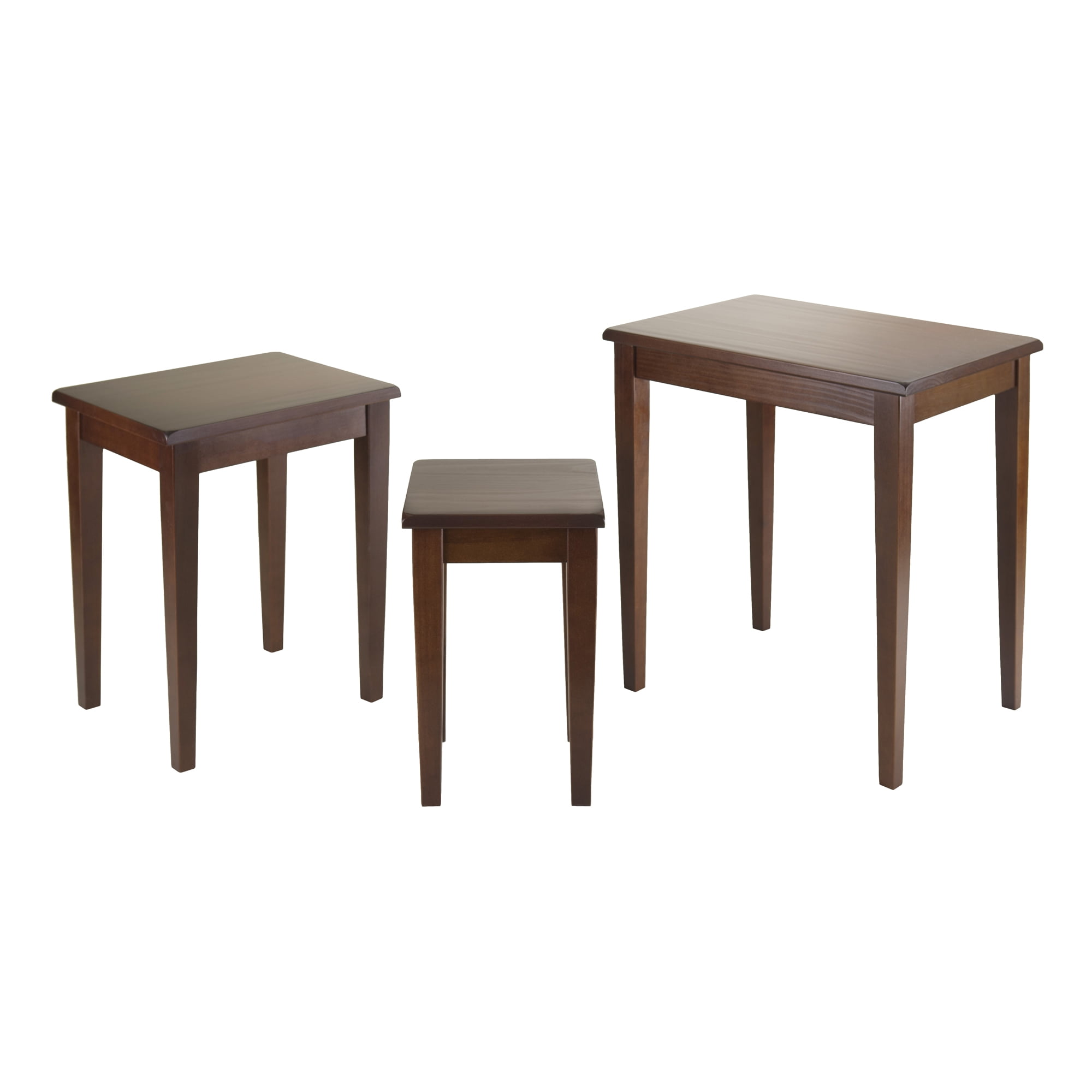 Winsome Wood Regalia 3-Pc Nesting Table Set, Walnut Finish - Image 3