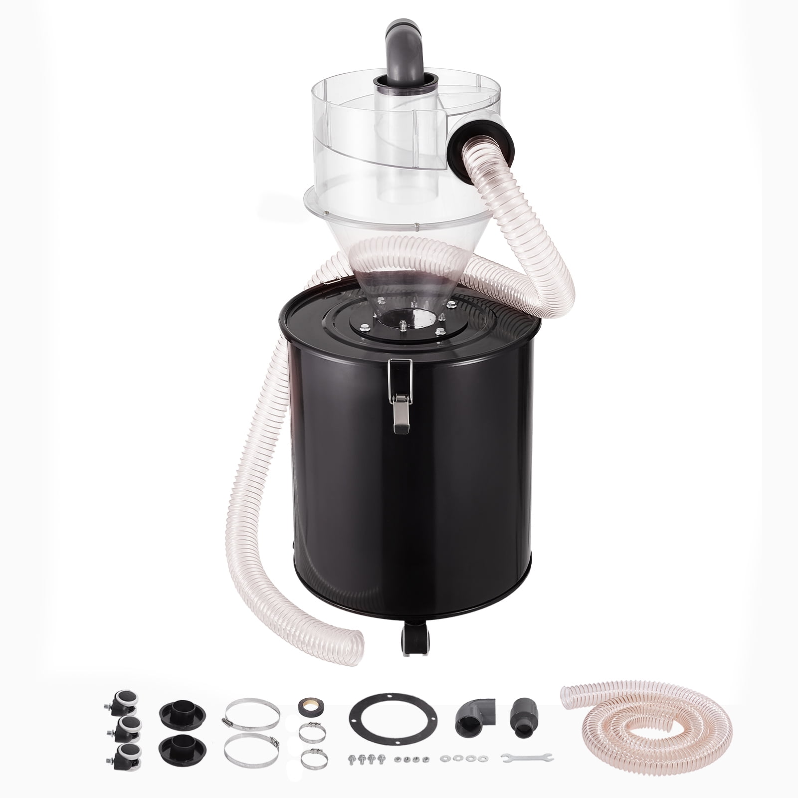 KFFKFF Dust Cyclone Kit with Steel Container, 4" Upgrade for Dust Collection Systems, ABS Dust Deputy, 2" Outer Diameter Connector & Hose for Wet/Dry Vacuums, Compatible with 13.21 Gallon Tanks - Image 9