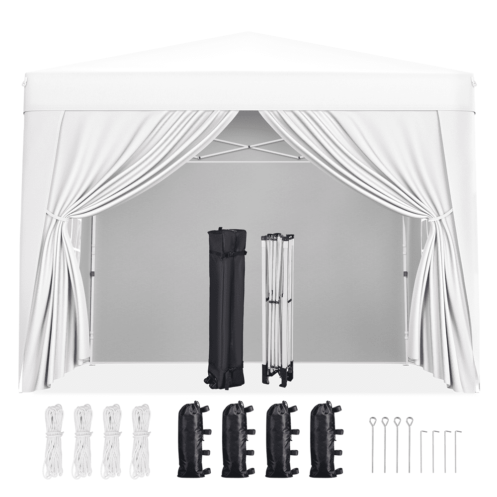Alden Design 8x8 FT Pop-up Canopy W/ 4 Sidewalls & Sandbags for Outdoor, White - Image 2