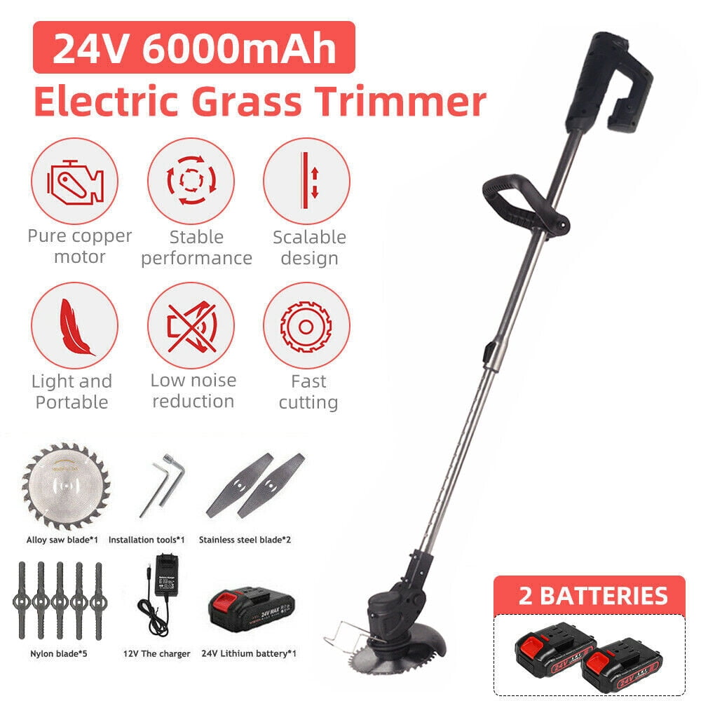 Jahy2Tech Electric Weed Eater Lawn Edger Cordless Grass String Trimmer Cutter 24V &Battery - Image 7
