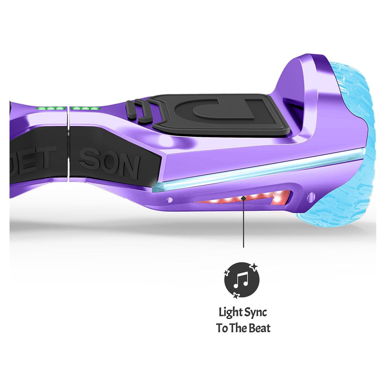 Jetson Rave Hoverboard, Purple, Bluetooth Speaker, Customizable LED Light-up Wheels, 12+ - Image 7