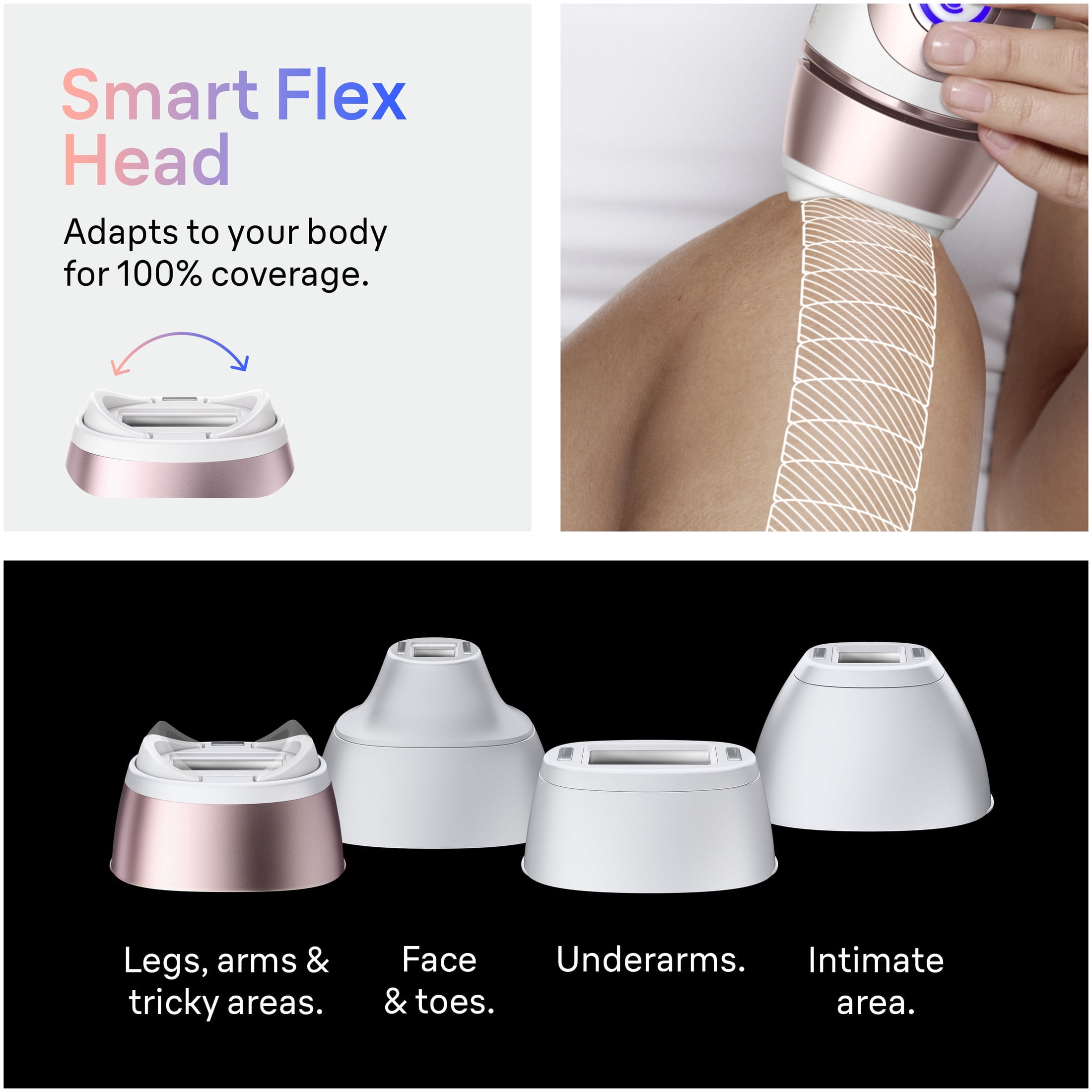 Braun Smart IPL, Skin I-Expert Pro 7, at Home Laser Hair Removal for Women and Men, Permanent Reduction in Hair Regrowth, with Free App, Vanity Case, Venus Razor, 4 Smart Heads, PL7387 - Image 12