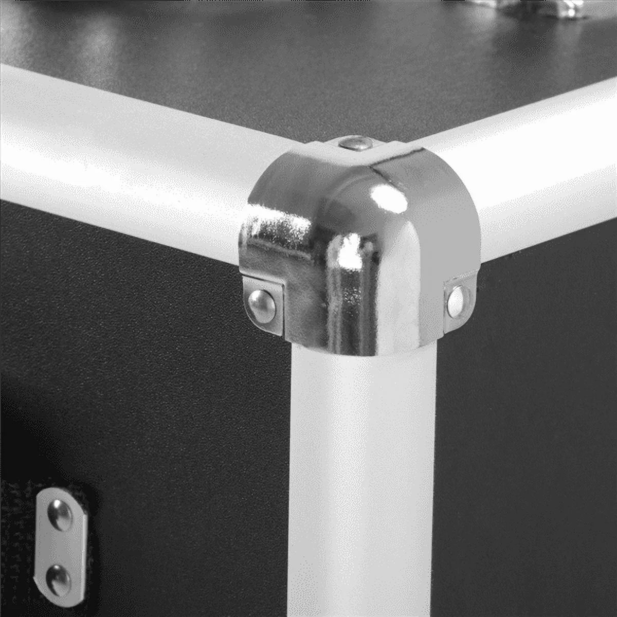 4 360-degreed Wheels 3-in-1 Professional Aluminum Artist Rolling Trolley Makeup Train Case Cosmetic Organizer Makeup Case for Beauty Chains W/shoulder Straps (Black) - Image 7