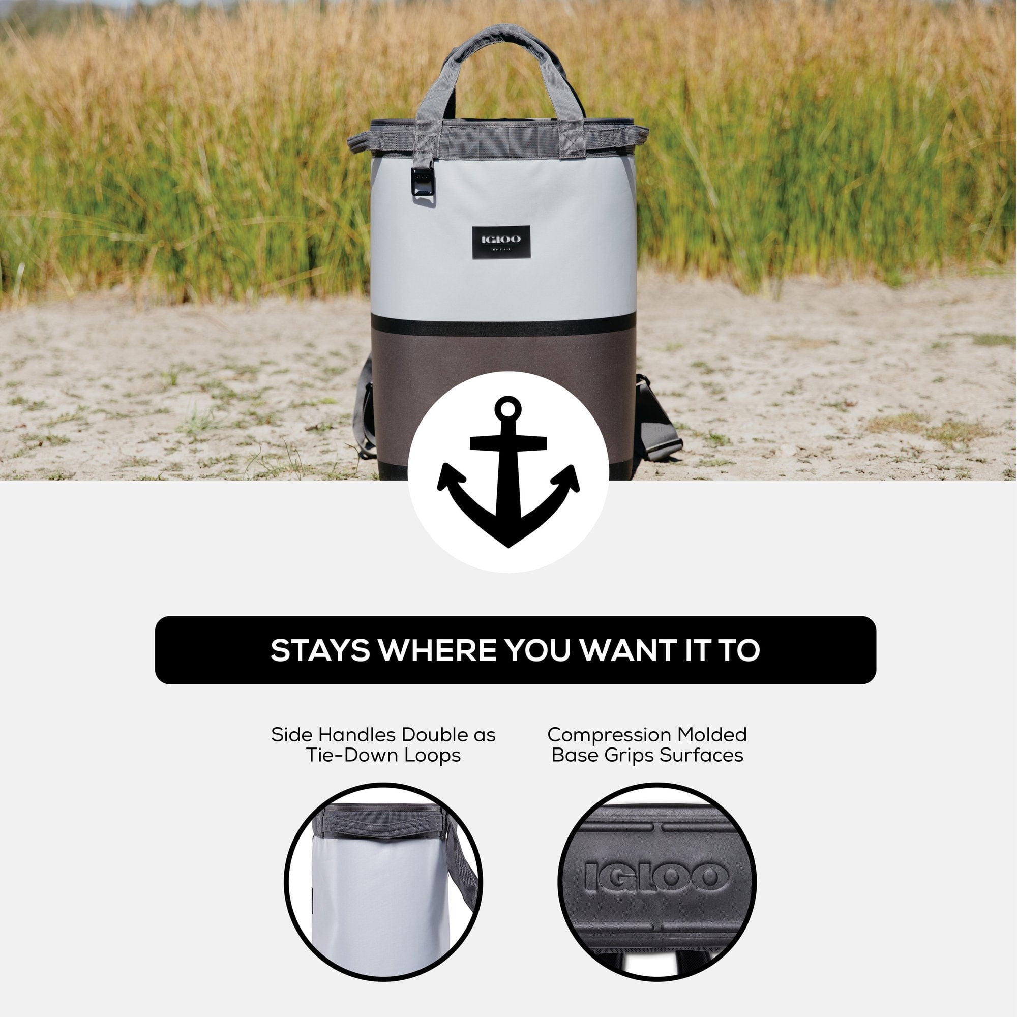 Igloo Reactor Portable 46 cans Soft Insulated Cinch Backpack Cooler Bag, Teal - Image 11